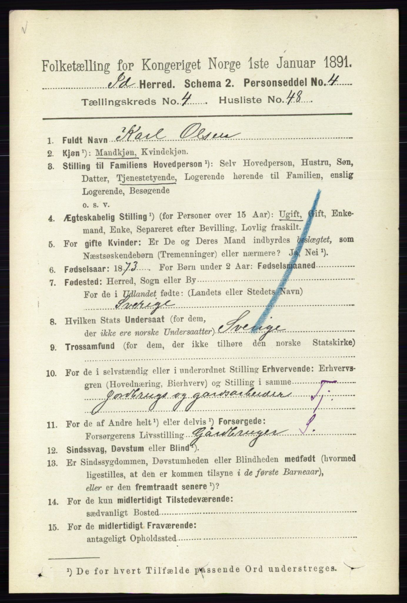 RA, 1891 census for 0117 Idd, 1891, p. 3152