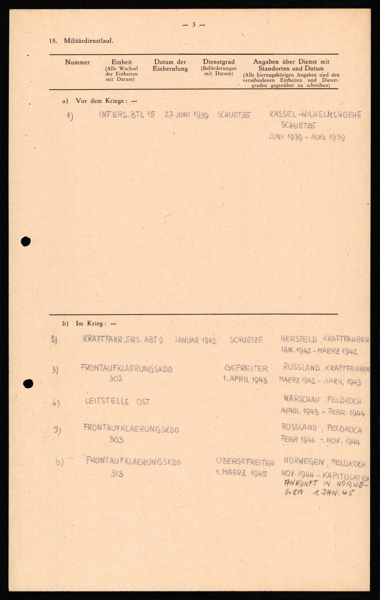 Forsvaret, Forsvarets overkommando II, AV/RA-RAFA-3915/D/Db/L0015: CI Questionaires. Tyske okkupasjonsstyrker i Norge. Tyskere., 1945-1946, p. 451