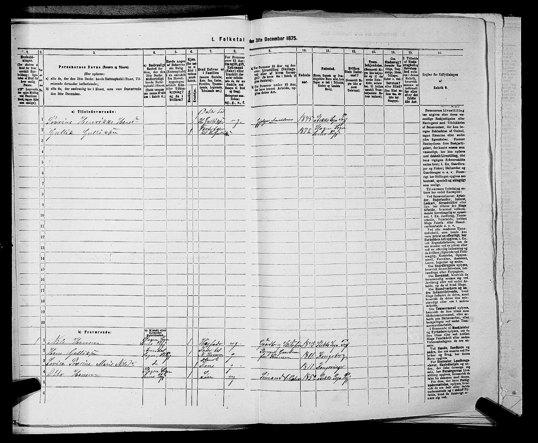 SAKO, 1875 census for 0720P Stokke, 1875, p. 290