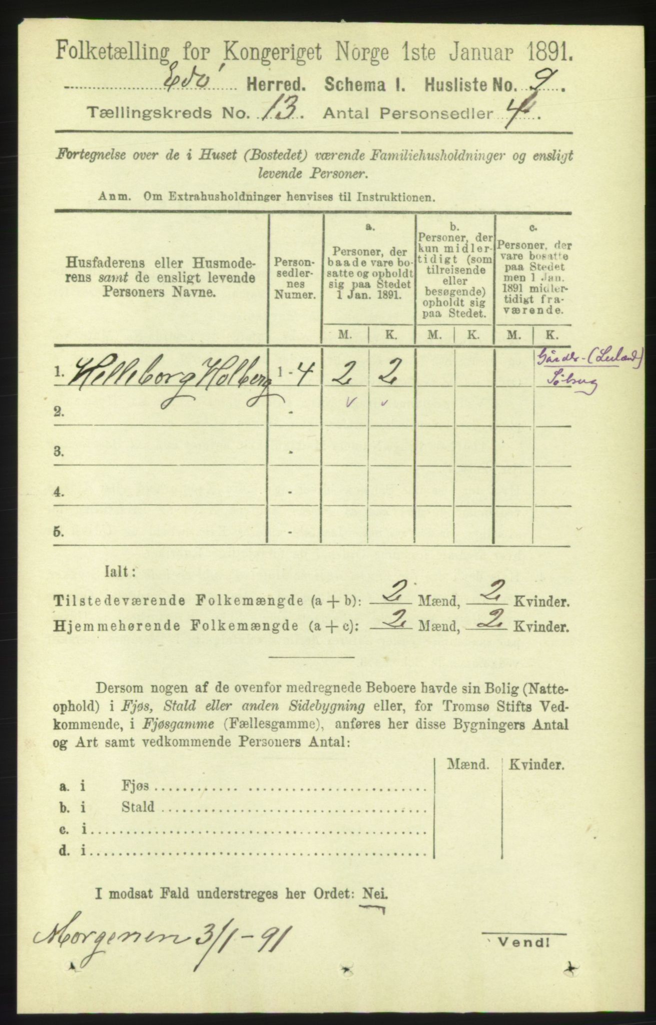 RA, 1891 census for 1573 Edøy, 1891, p. 3650