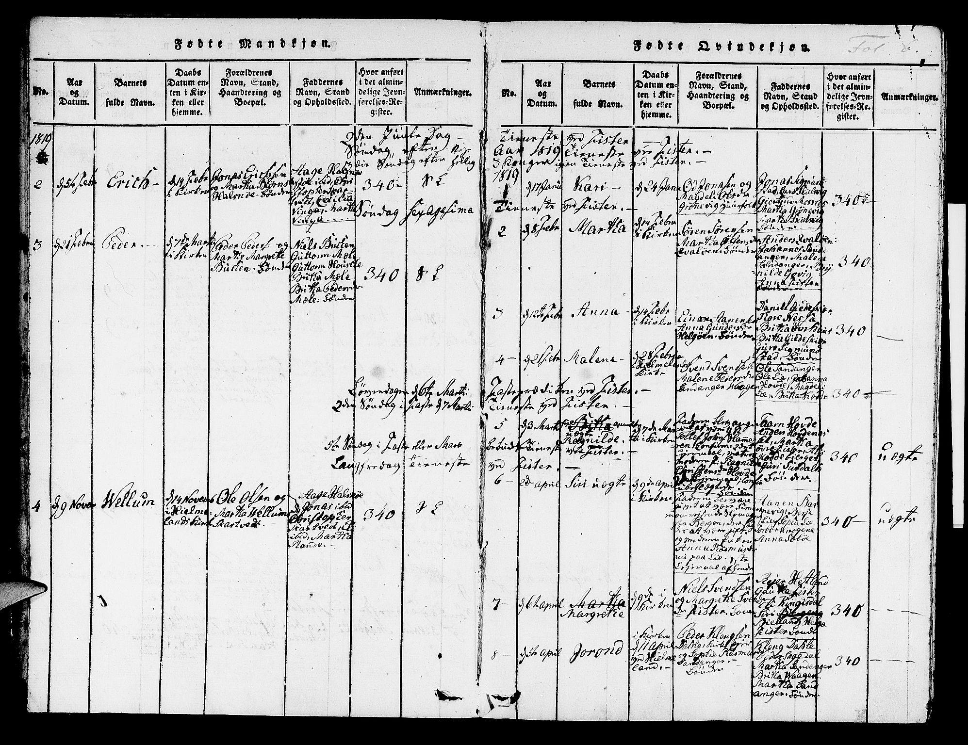 Hjelmeland sokneprestkontor, AV/SAST-A-101843/01/IV/L0004: Parish register (official) no. A 4, 1816-1834, p. 6