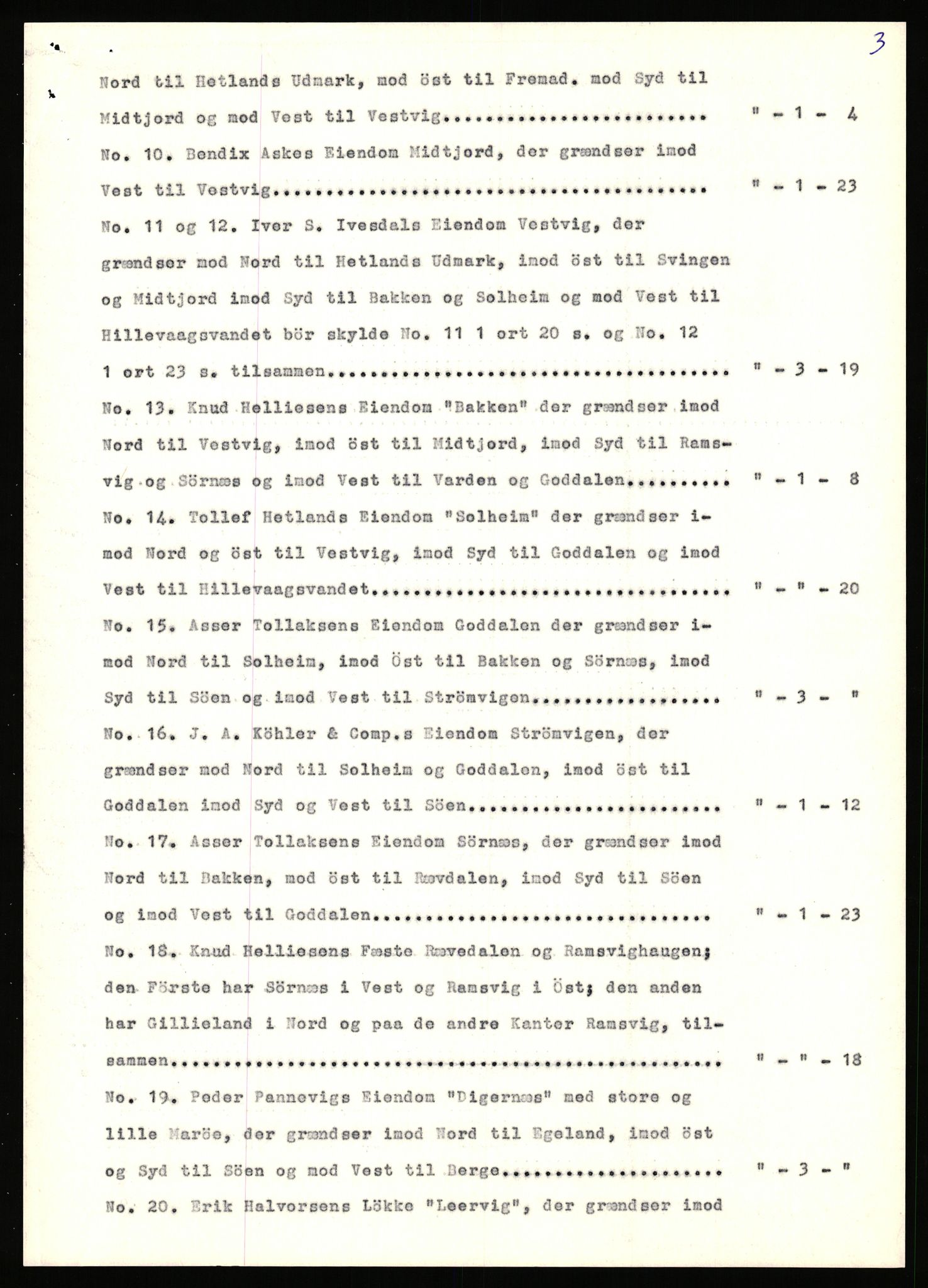 Statsarkivet i Stavanger, AV/SAST-A-101971/03/Y/Yj/L0066: Avskrifter sortert etter gårdsnavn: Pedersro - Prestegården i Suldal, 1750-1930, p. 208