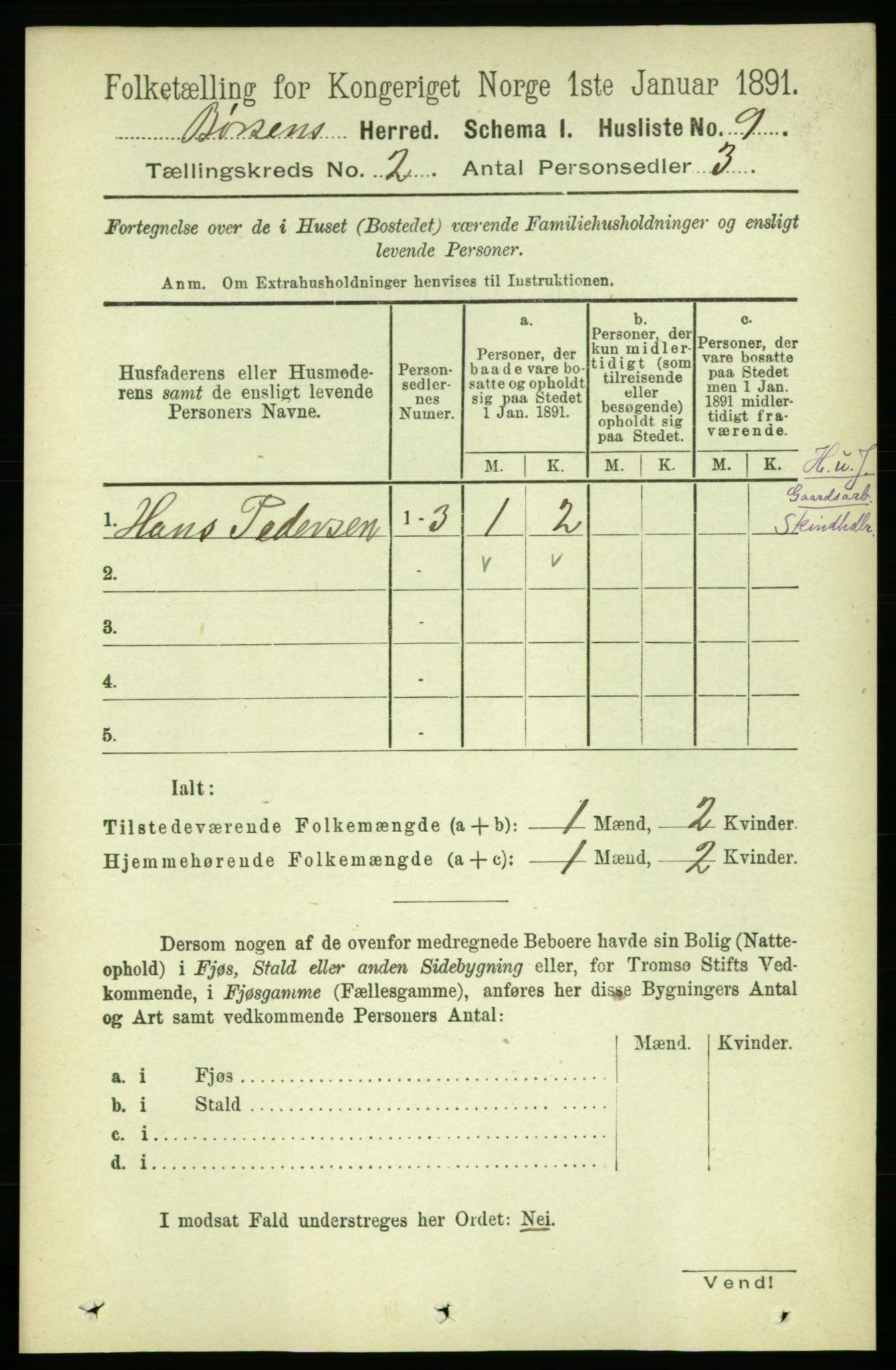 RA, 1891 census for 1658 Børsa, 1891, p. 463