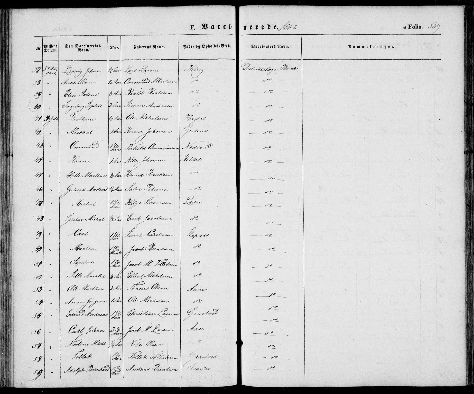 Eigersund sokneprestkontor, AV/SAST-A-101807/S08/L0013: Parish register (official) no. A 12.2, 1850-1865, p. 589