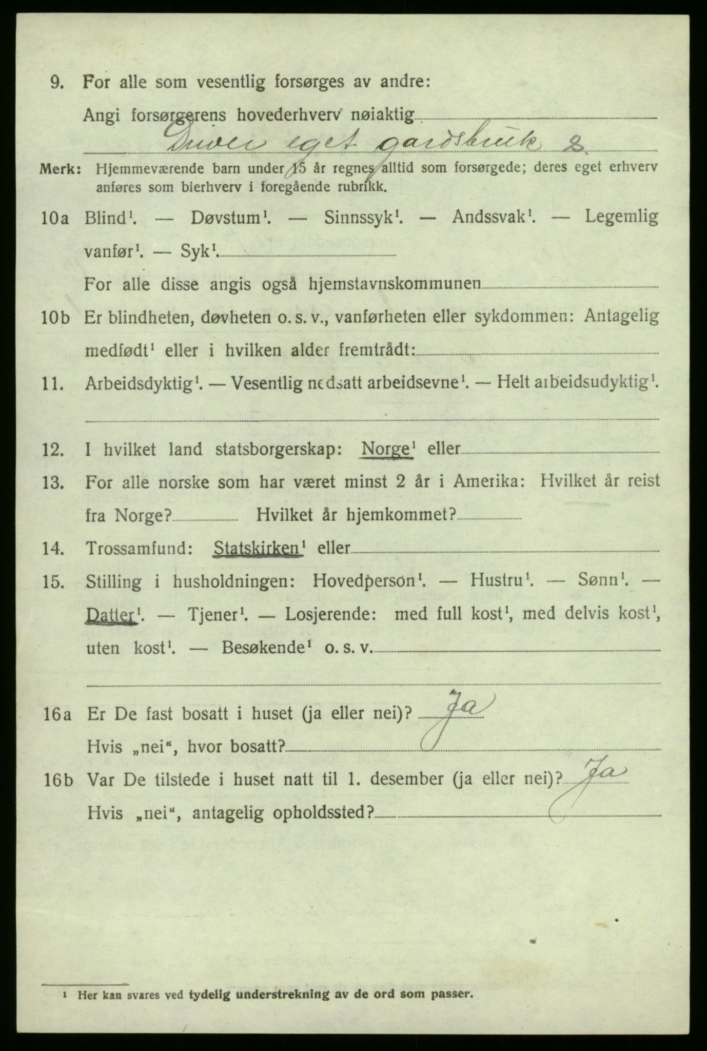 SAB, 1920 census for Kyrkjebø, 1920, p. 5870