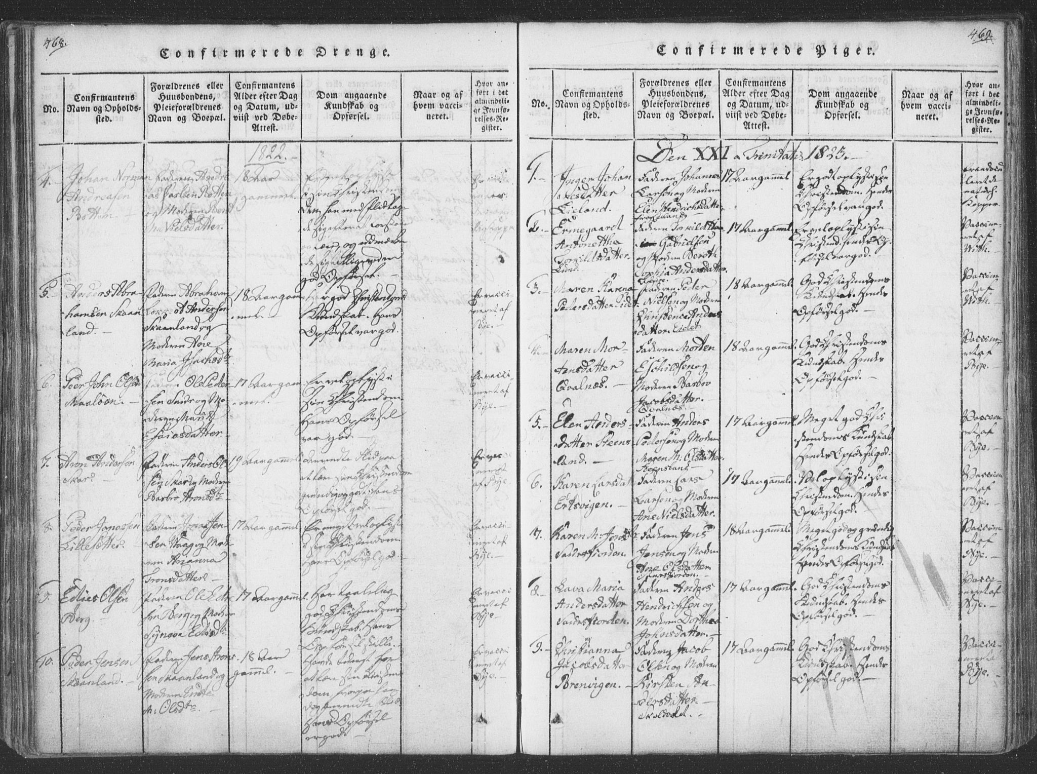 Ministerialprotokoller, klokkerbøker og fødselsregistre - Nordland, AV/SAT-A-1459/855/L0798: Parish register (official) no. 855A06, 1821-1835, p. 468-469