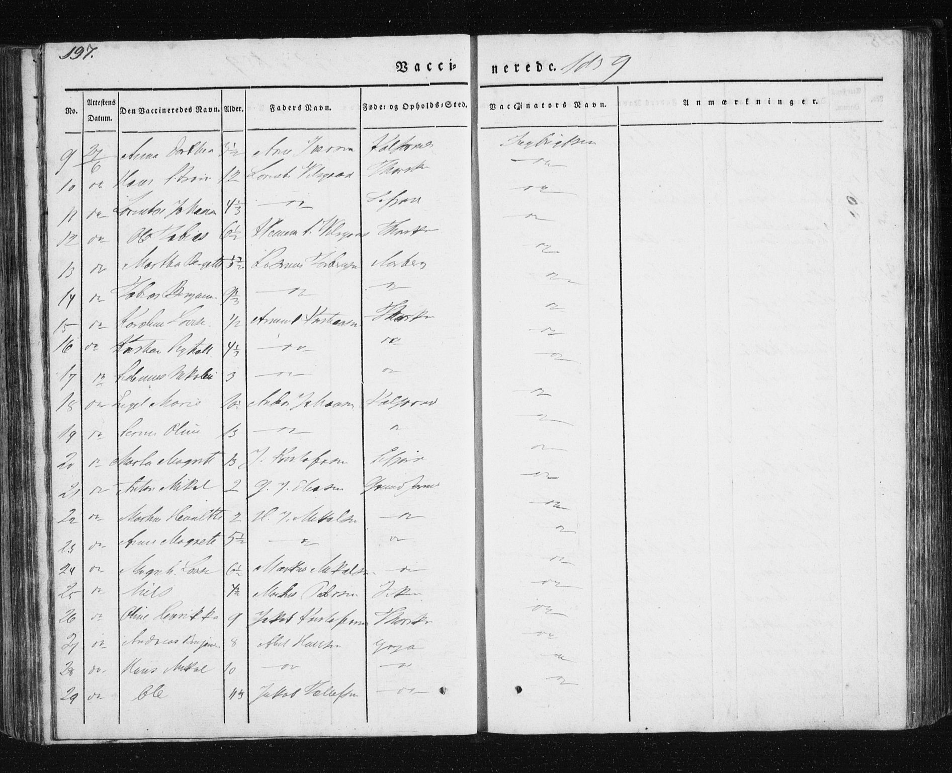 Berg sokneprestkontor, SATØ/S-1318/G/Ga/Gab/L0011klokker: Parish register (copy) no. 11, 1833-1878, p. 197