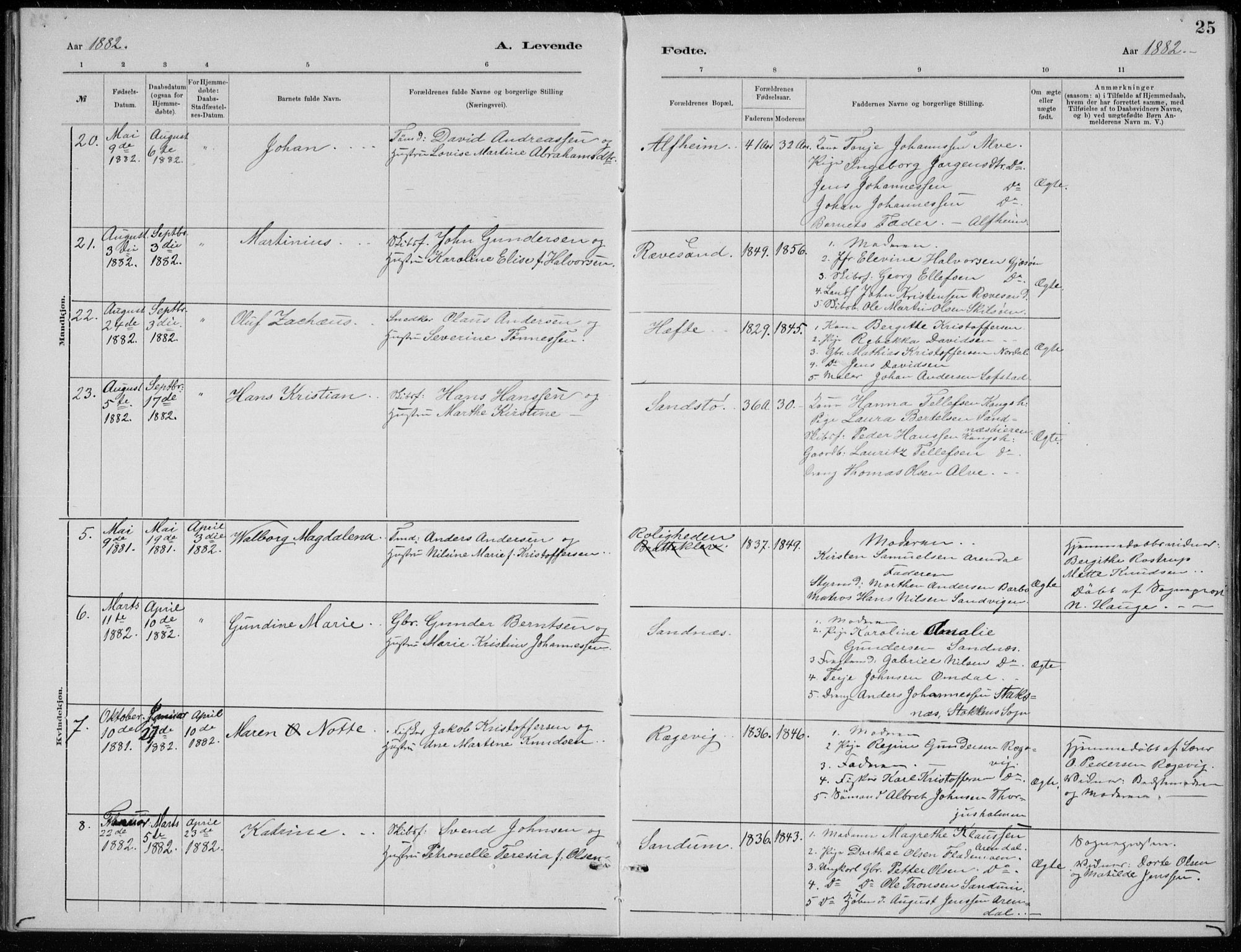 Tromøy sokneprestkontor, AV/SAK-1111-0041/F/Fb/L0005: Parish register (copy) no. B 5, 1877-1891, p. 25