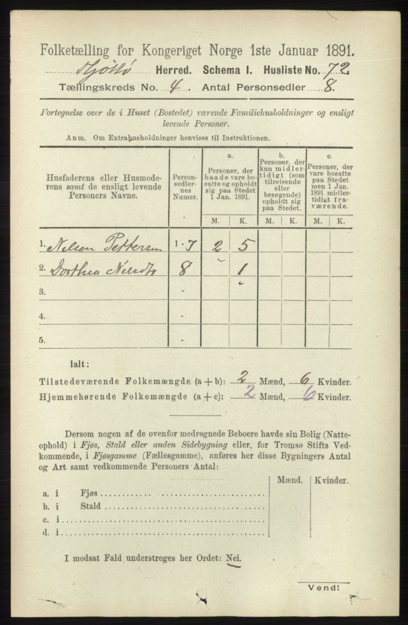 RA, 1891 census for 1817 Tjøtta, 1891, p. 1772