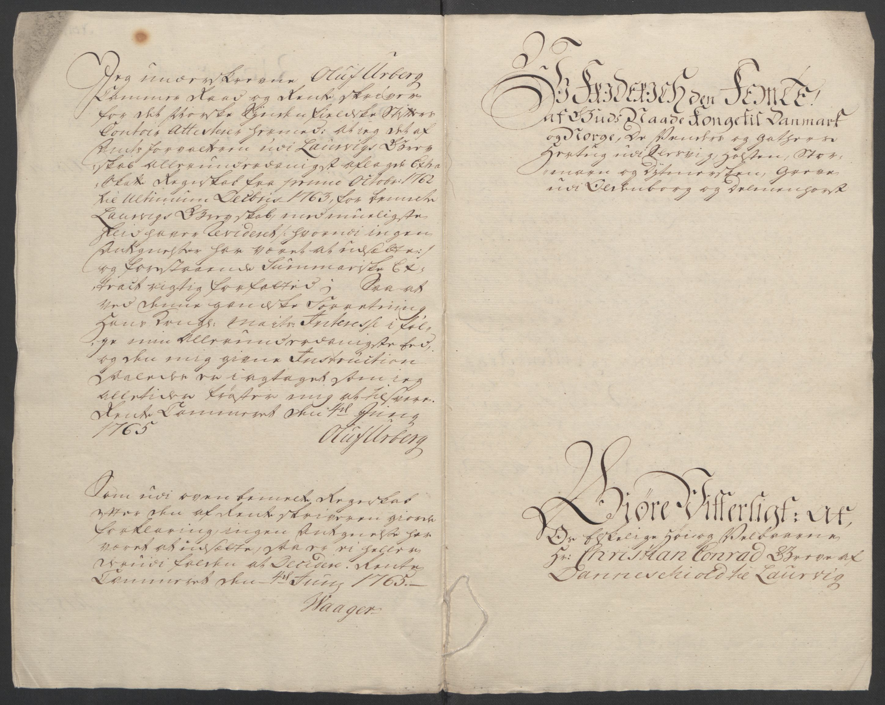 Rentekammeret inntil 1814, Reviderte regnskaper, Fogderegnskap, AV/RA-EA-4092/R33/L2033: Ekstraskatten Larvik grevskap, 1762-1764, p. 13