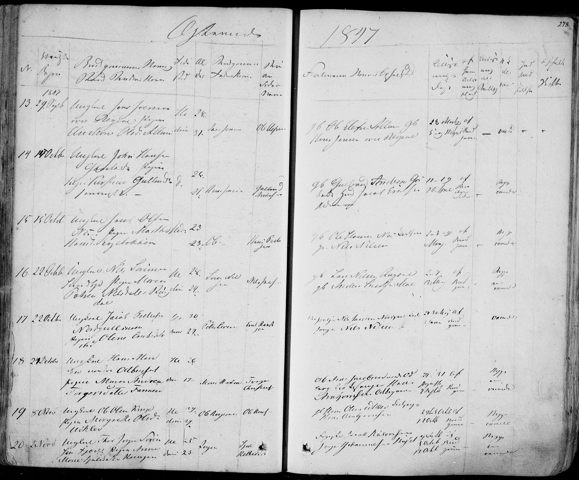 Hedrum kirkebøker, AV/SAKO-A-344/F/Fa/L0005: Parish register (official) no. I 5, 1835-1848, p. 278