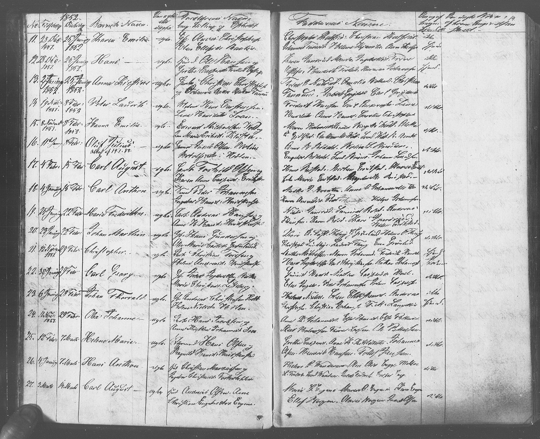 Vestby prestekontor Kirkebøker, SAO/A-10893/F/Fa/L0007: Parish register (official) no. I 7, 1850-1862, p. 14