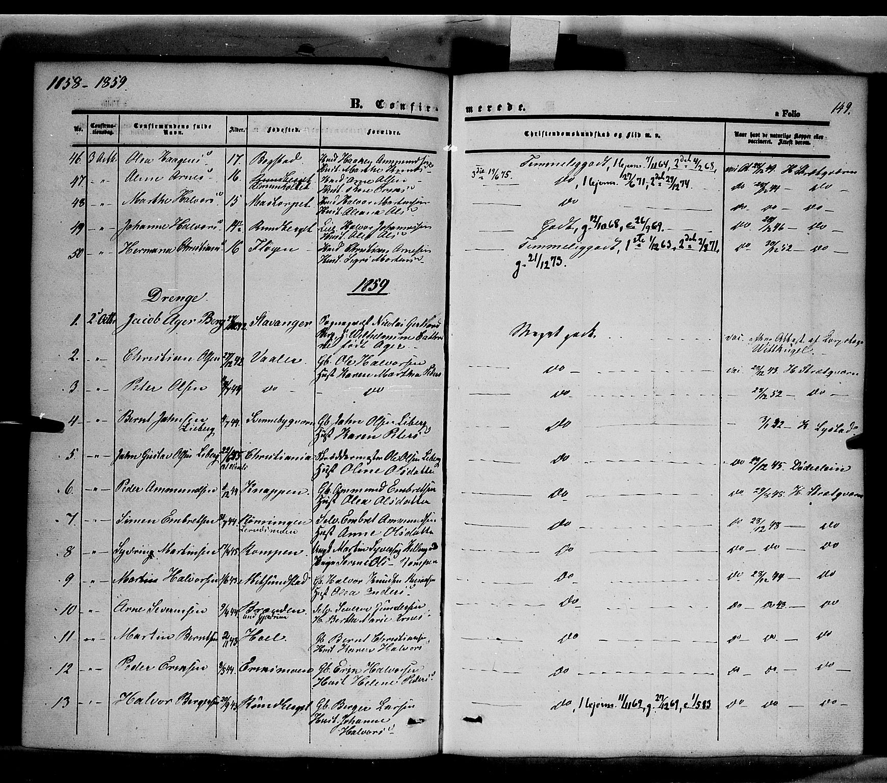 Våler prestekontor, Hedmark, AV/SAH-PREST-040/H/Ha/Haa/L0001: Parish register (official) no. 1, 1849-1878, p. 149