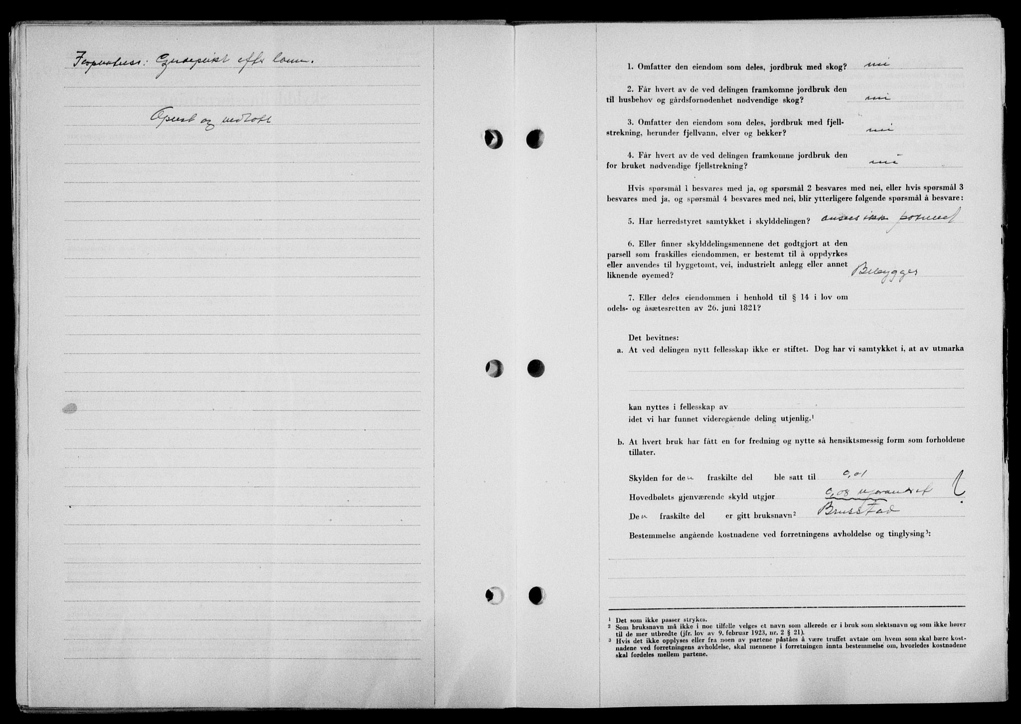 Lofoten sorenskriveri, SAT/A-0017/1/2/2C/L0020a: Mortgage book no. 20a, 1948-1949, Diary no: : 1082/1949