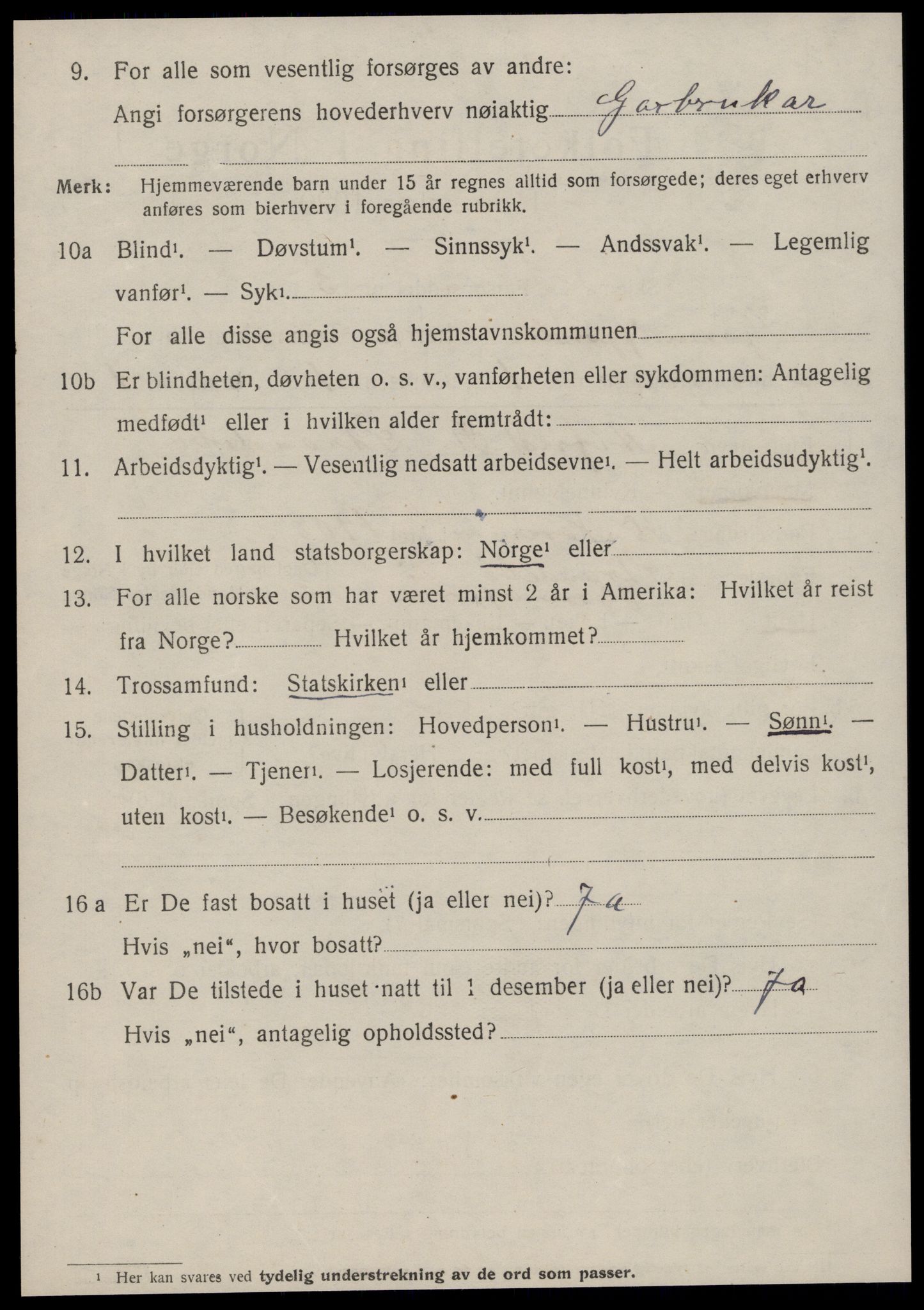 SAT, 1920 census for Hjørundfjord, 1920, p. 4160