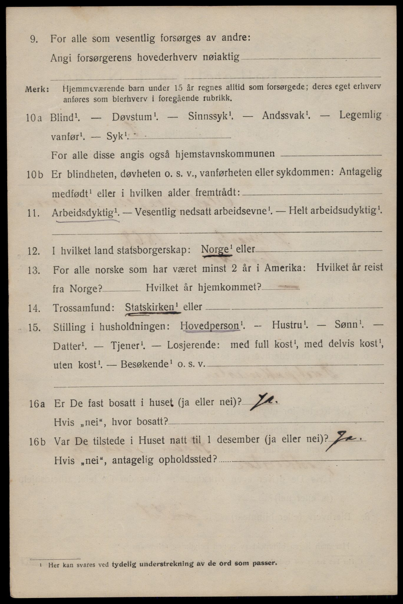 SAT, 1920 census for Trondheim, 1920, p. 125355