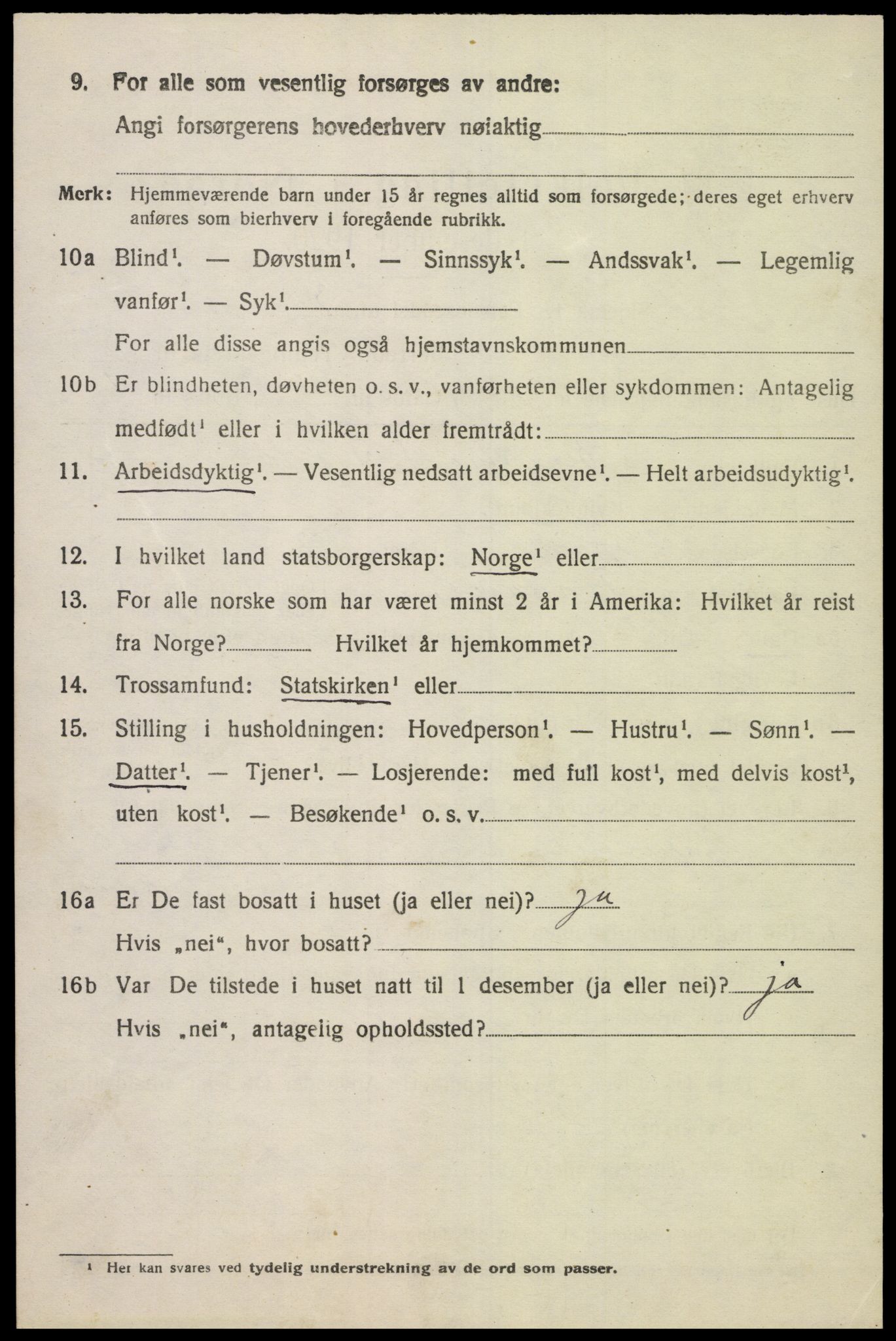 SAK, 1920 census for Finsland, 1920, p. 1187