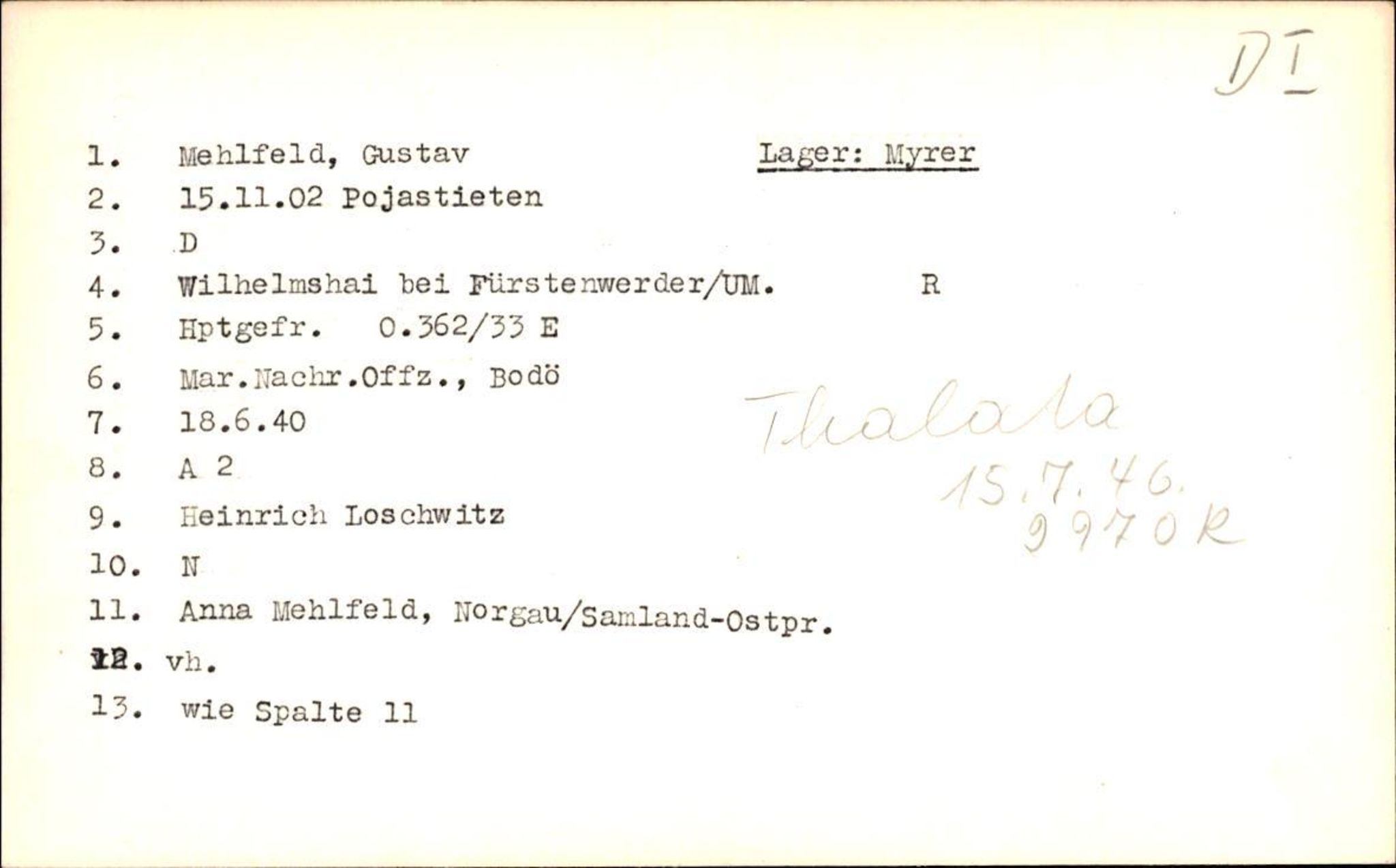 Hjemsendte tyskere , AV/RA-RAFA-6487/D/Db/L0019: Medrow-Mulsow, 1945-1947, p. 16