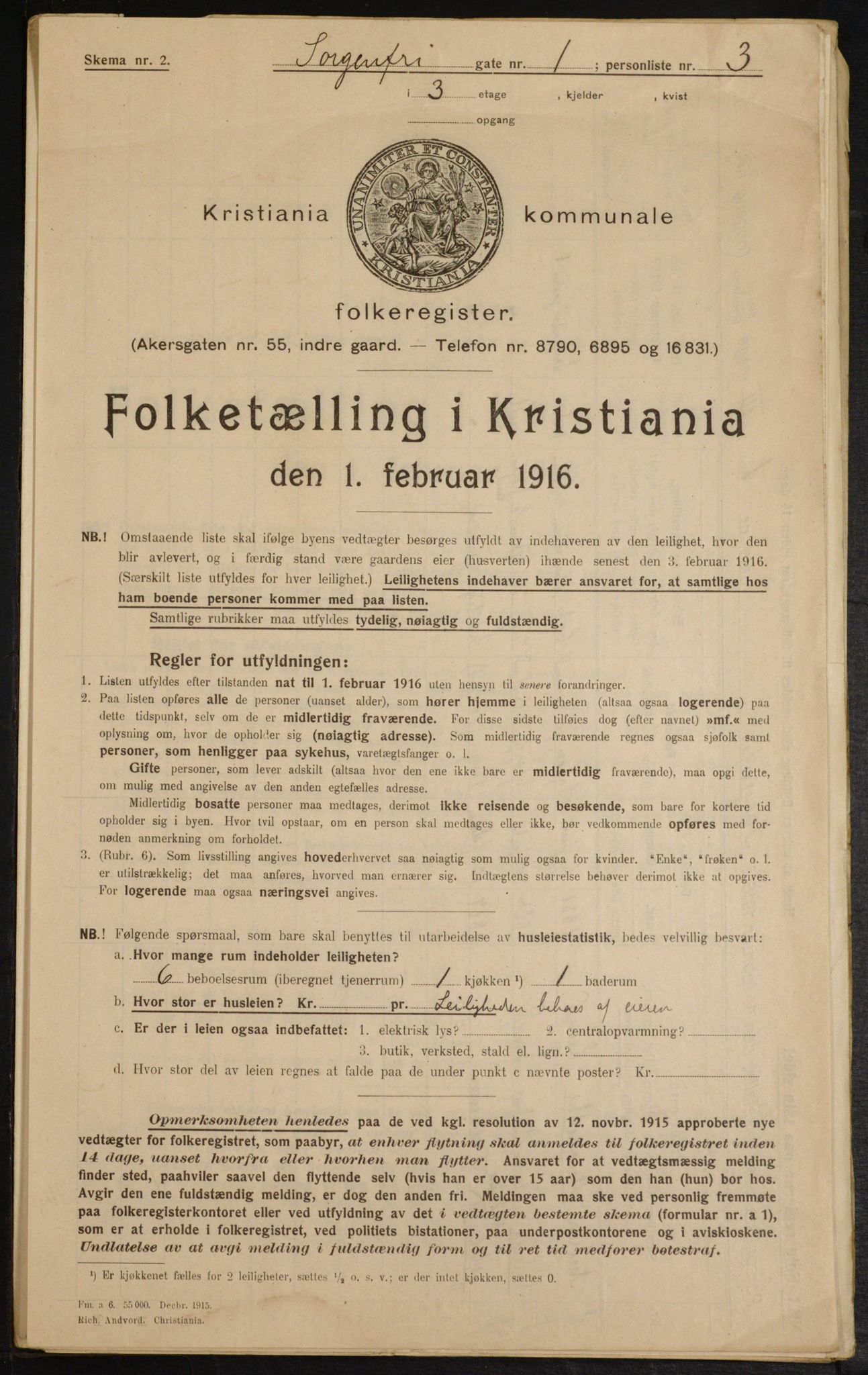 OBA, Municipal Census 1916 for Kristiania, 1916, p. 102270