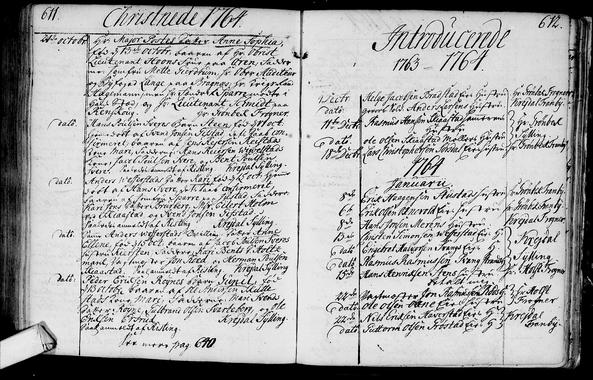 Lier kirkebøker, AV/SAKO-A-230/F/Fa/L0004: Parish register (official) no. I 4, 1749-1764, p. 611-612