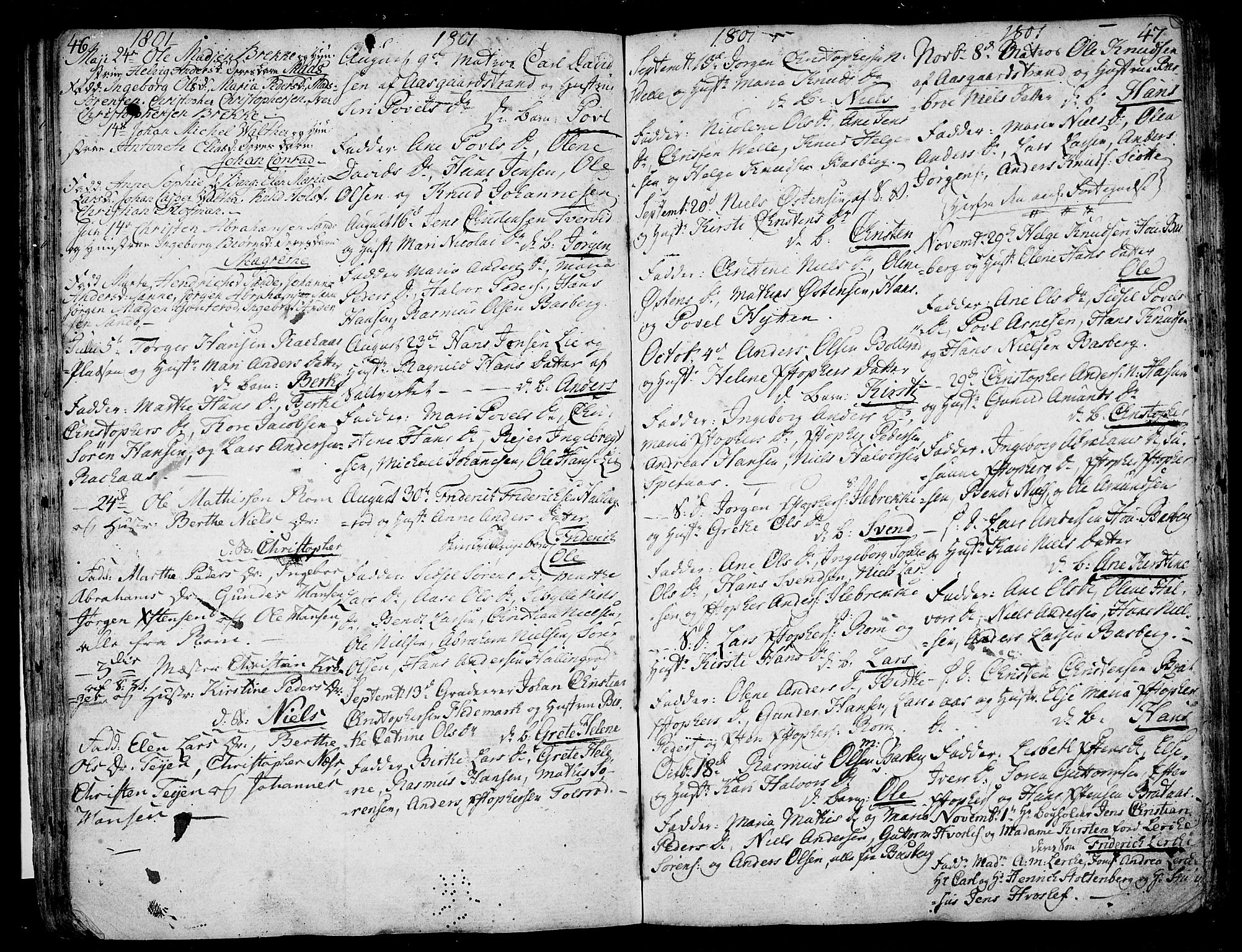 Sem kirkebøker, AV/SAKO-A-5/F/Fb/L0003: Parish register (official) no. II 3, 1792-1814, p. 46-47