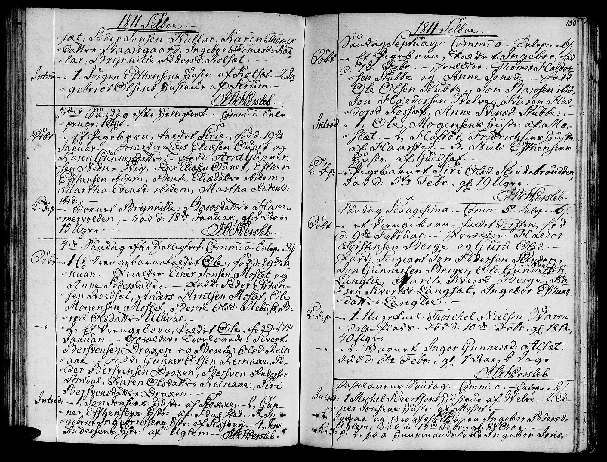 Ministerialprotokoller, klokkerbøker og fødselsregistre - Sør-Trøndelag, SAT/A-1456/695/L1140: Parish register (official) no. 695A03, 1801-1815, p. 150
