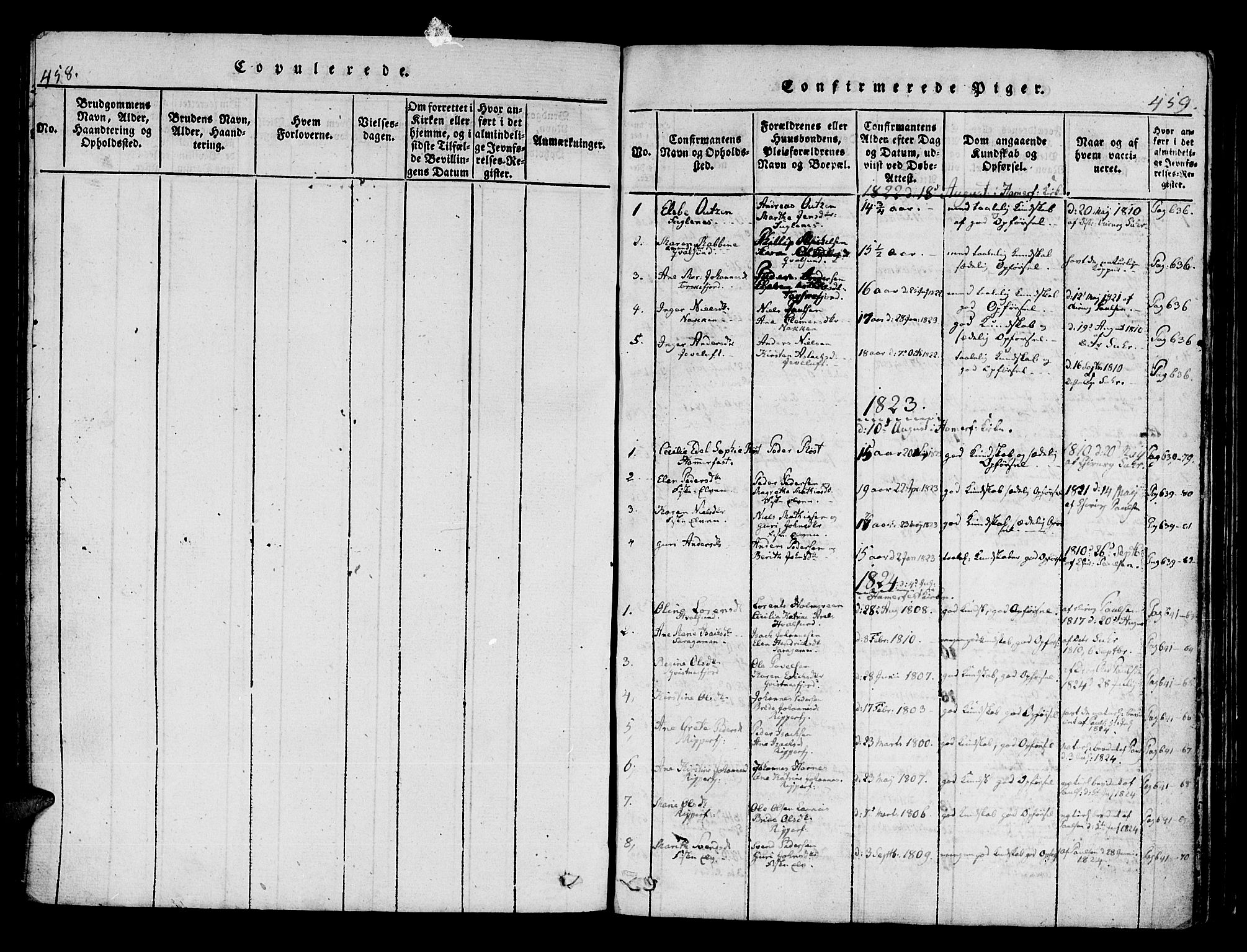 Hammerfest sokneprestkontor, SATØ/S-1347/H/Ha/L0003.kirke: Parish register (official) no. 3, 1821-1842, p. 459