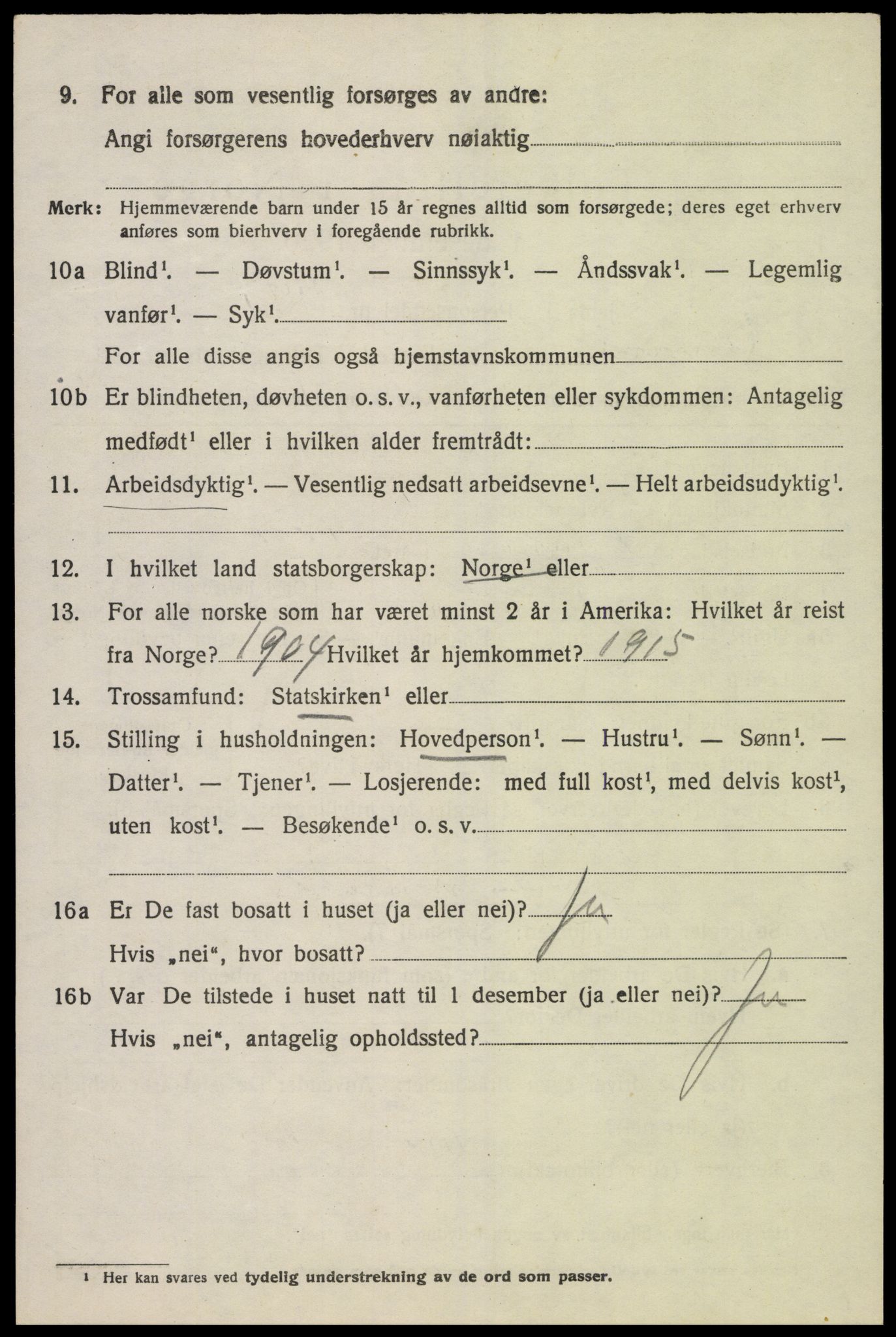 SAK, 1920 census for Åseral, 1920, p. 2035