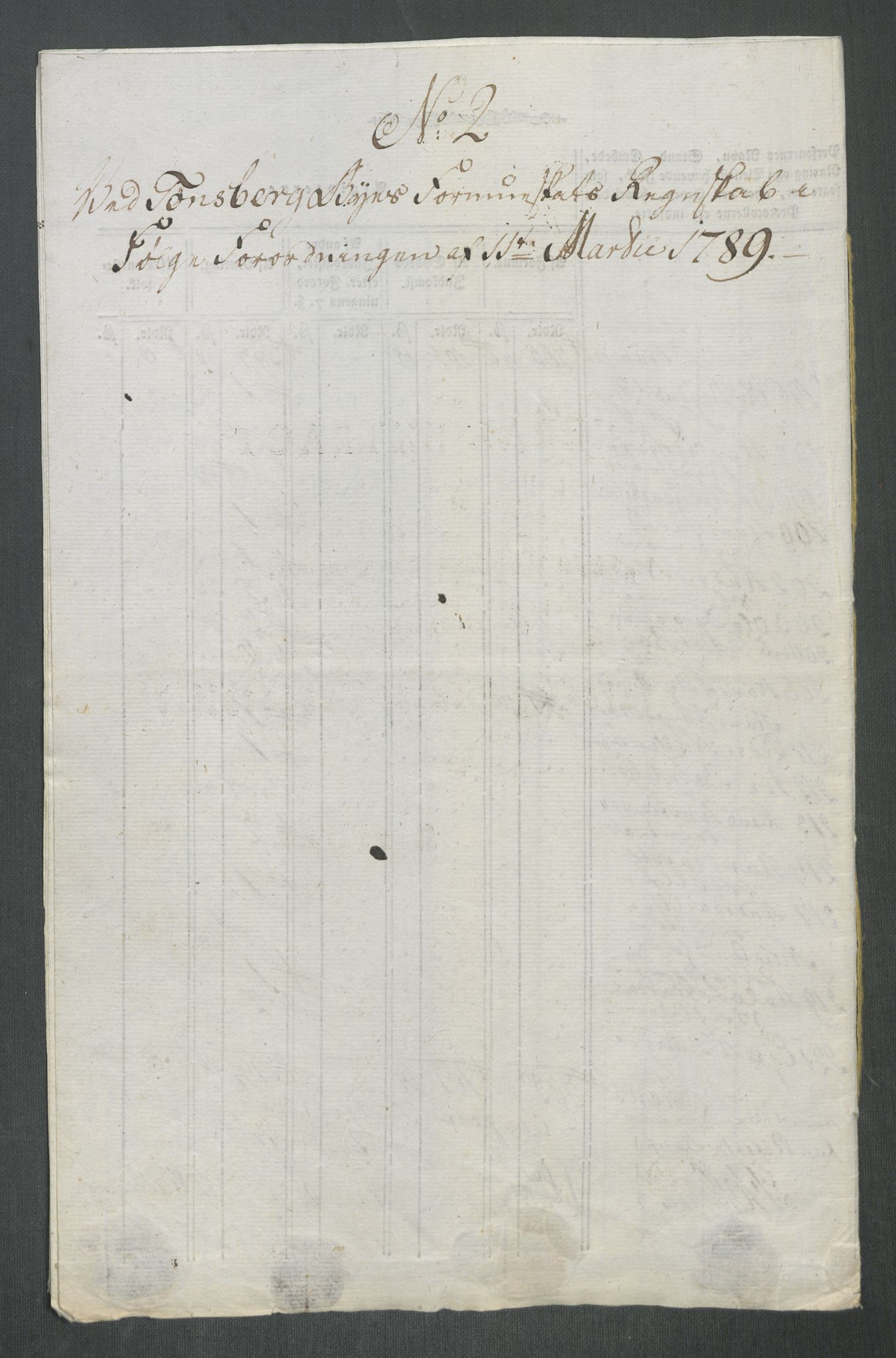 Rentekammeret inntil 1814, Reviderte regnskaper, Mindre regnskaper, AV/RA-EA-4068/Rf/Rfe/L0053: Trondheim. Tønsberg, Valdres fogderi, 1789, p. 286