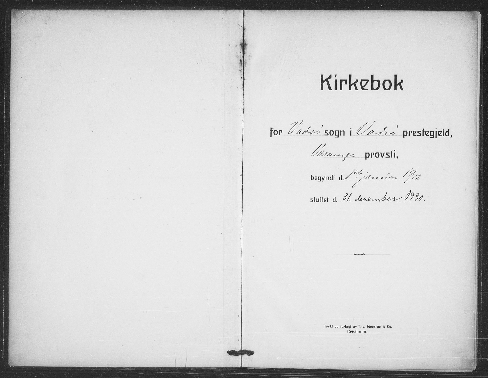 Vadsø sokneprestkontor, AV/SATØ-S-1325/H/Ha/L0008kirke: Parish register (official) no. 8, 1912-1930