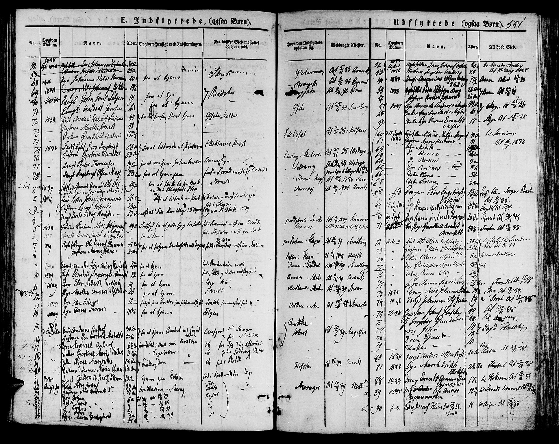 Ministerialprotokoller, klokkerbøker og fødselsregistre - Nord-Trøndelag, SAT/A-1458/709/L0072: Parish register (official) no. 709A12, 1833-1844, p. 551