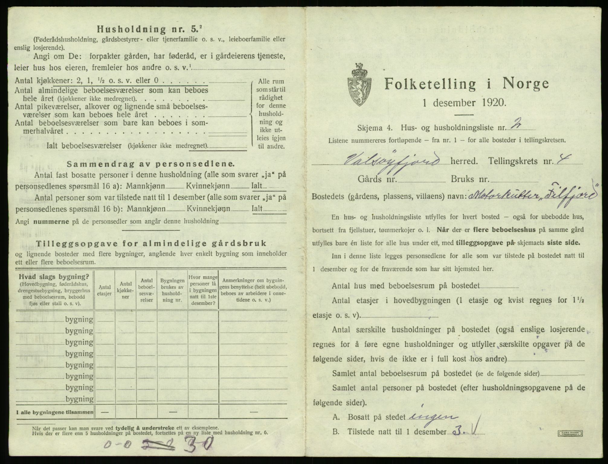 SAT, 1920 census for Valsøyfjord, 1920, p. 215