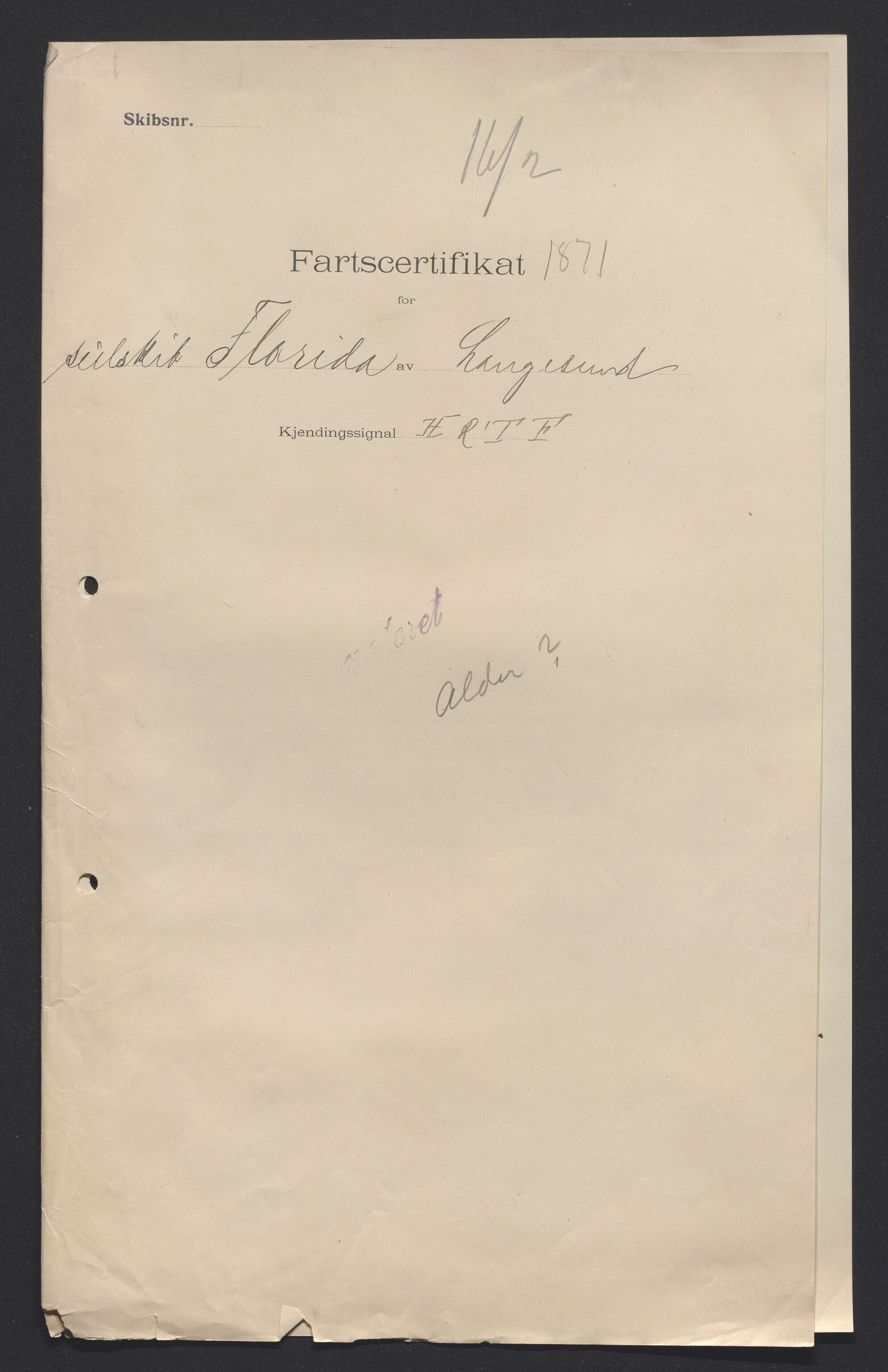 Sjøfartsdirektoratet med forløpere, skipsmapper slettede skip, AV/RA-S-4998/F/Fa/L0354: --, 1876-1933, p. 413