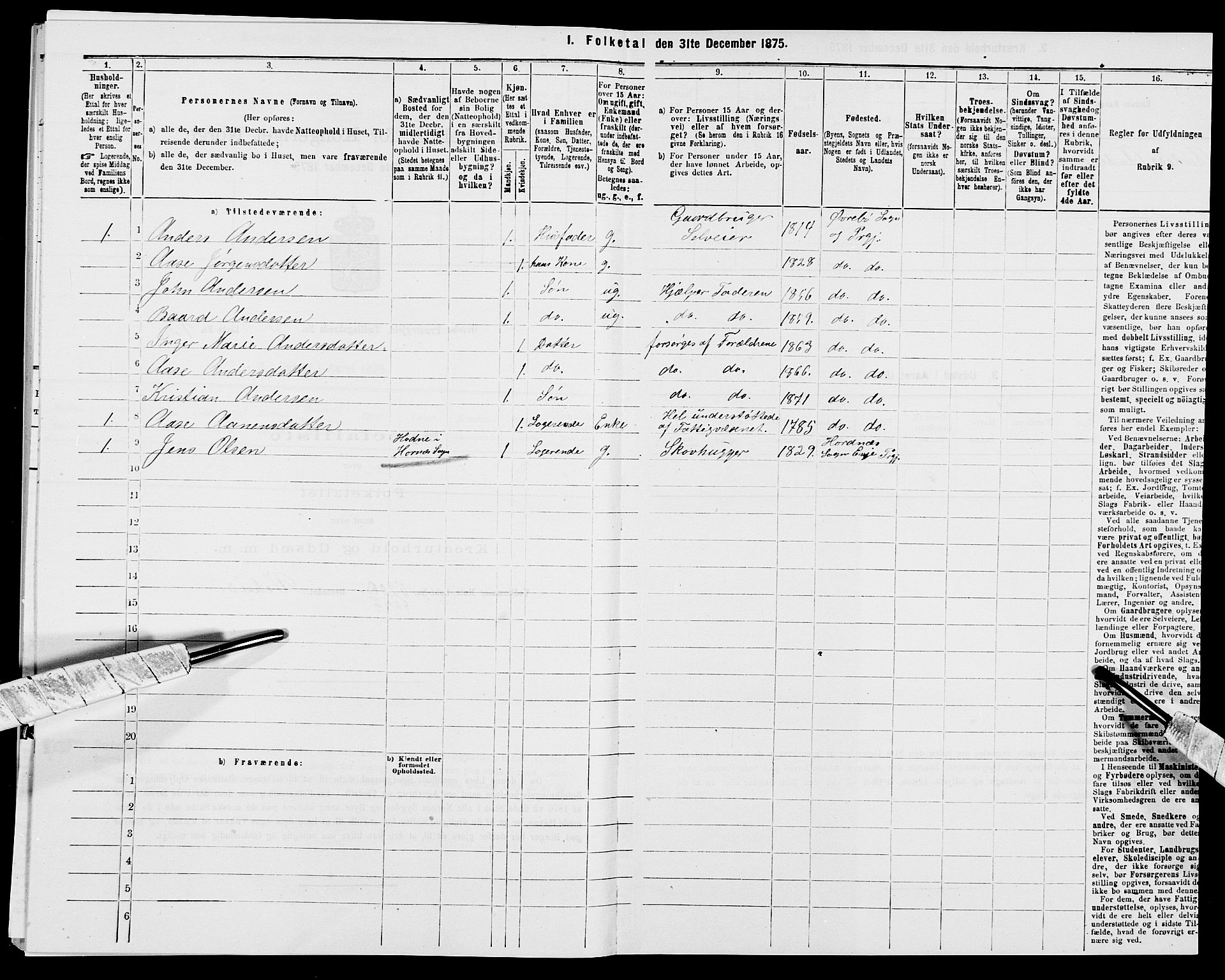 SAK, 1875 census for 1016P Øvrebø, 1875, p. 363