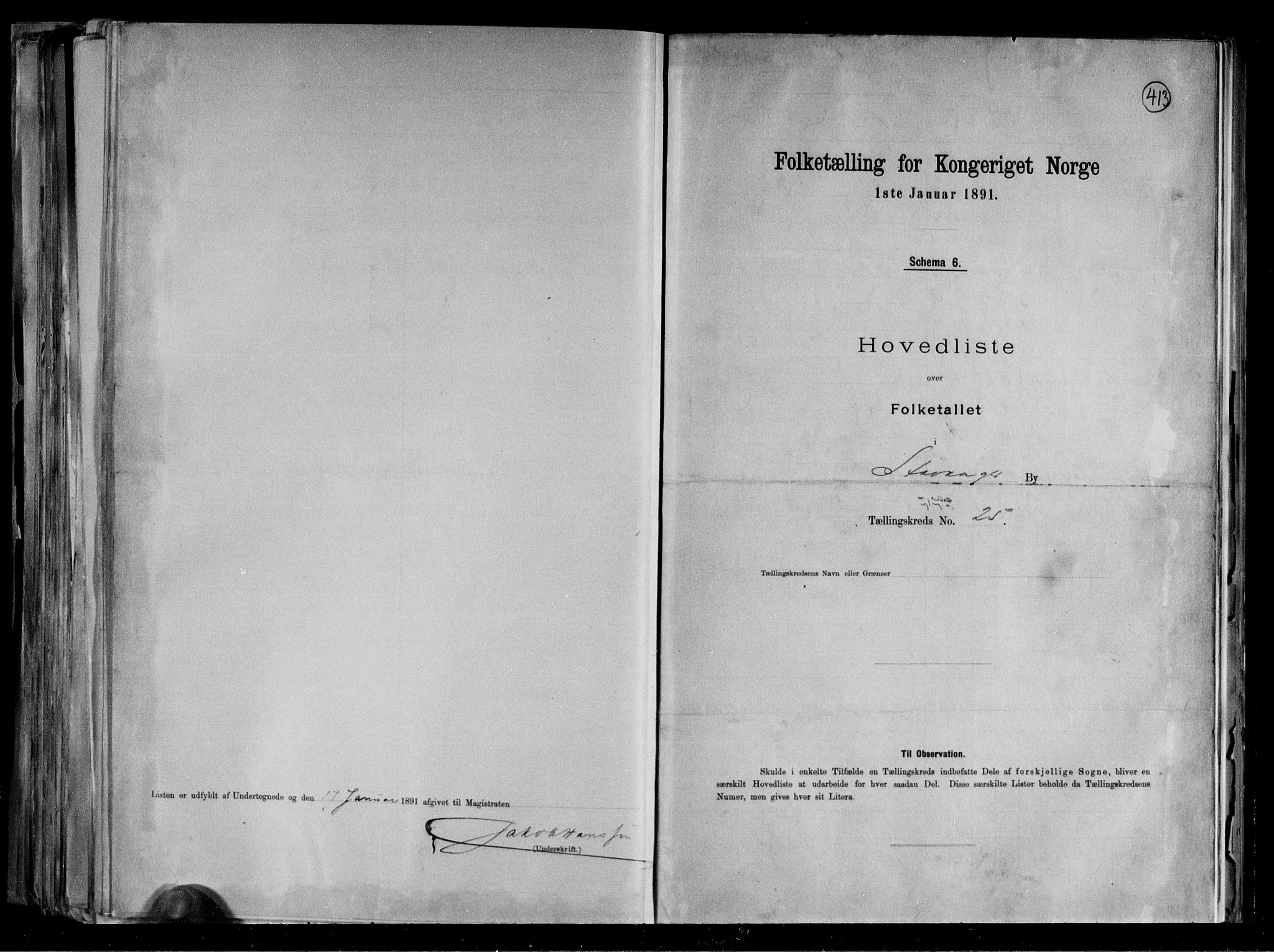 RA, 1891 census for 1103 Stavanger, 1891, p. 60