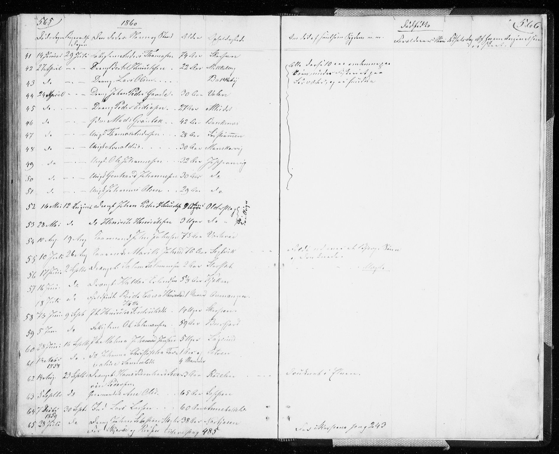 Skjervøy sokneprestkontor, AV/SATØ-S-1300/H/Ha/Hab/L0003klokker: Parish register (copy) no. 3, 1849-1861, p. 565-566