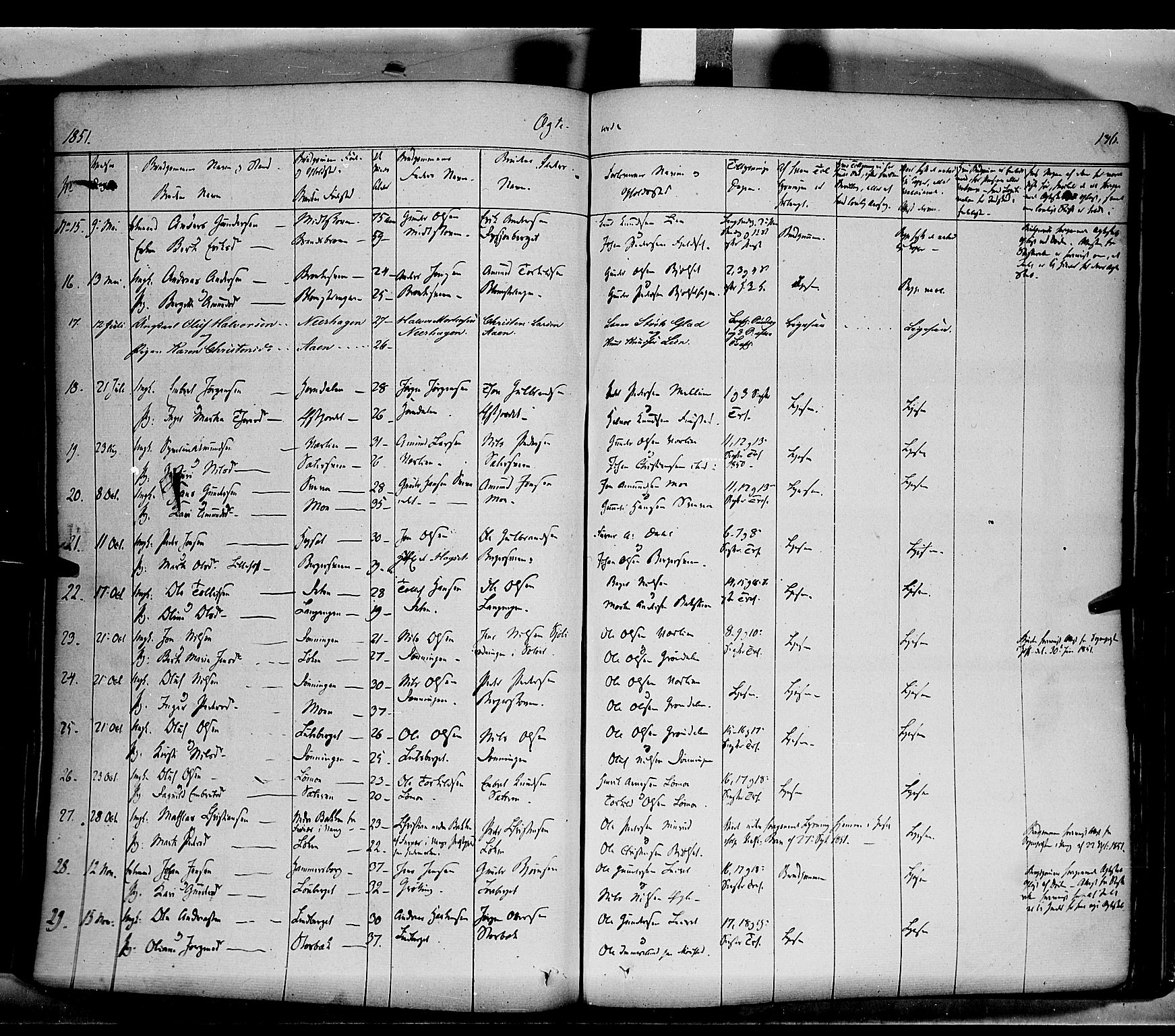 Elverum prestekontor, AV/SAH-PREST-044/H/Ha/Haa/L0009: Parish register (official) no. 9, 1843-1856, p. 176