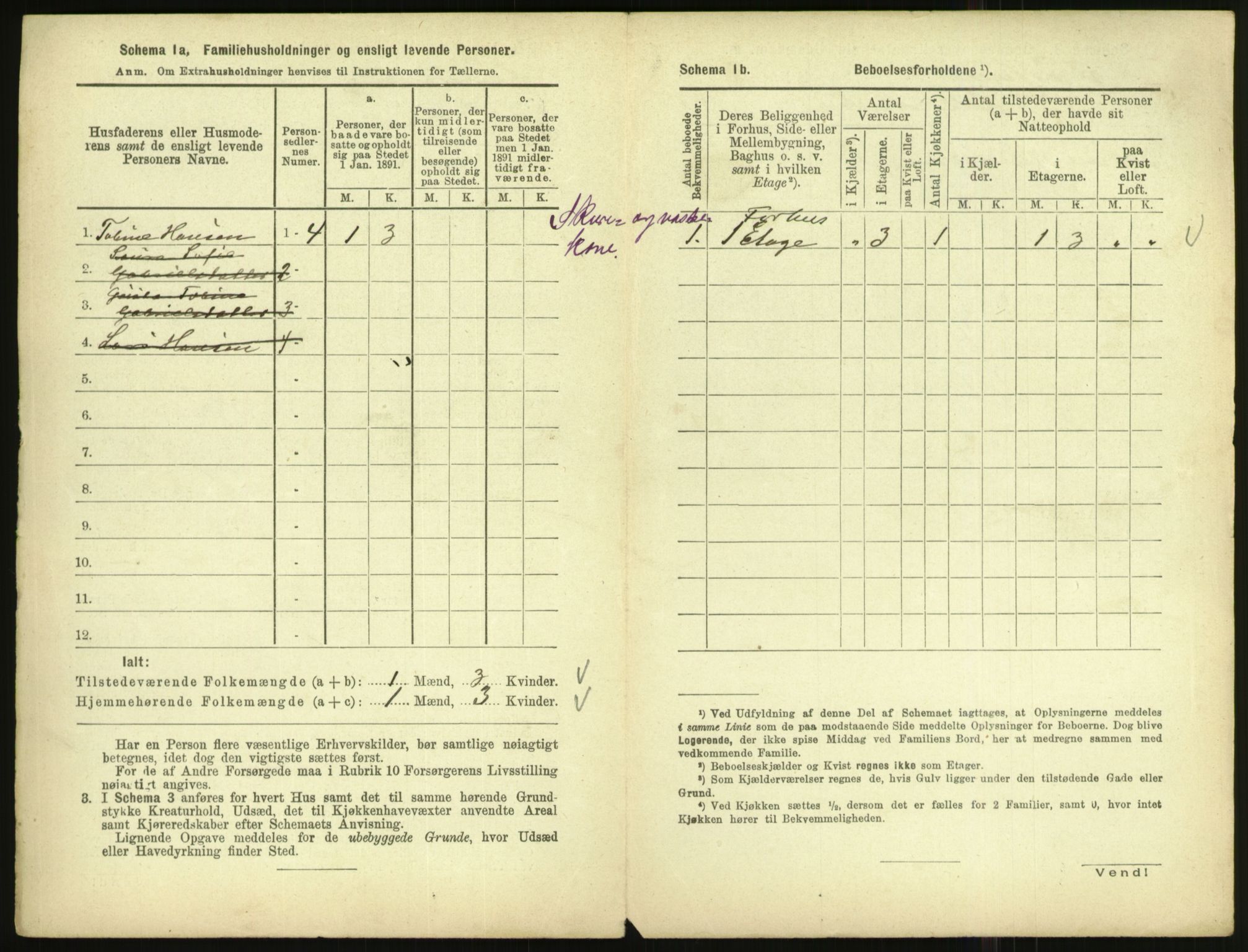 RA, 1891 census for 1003 Farsund, 1891, p. 325