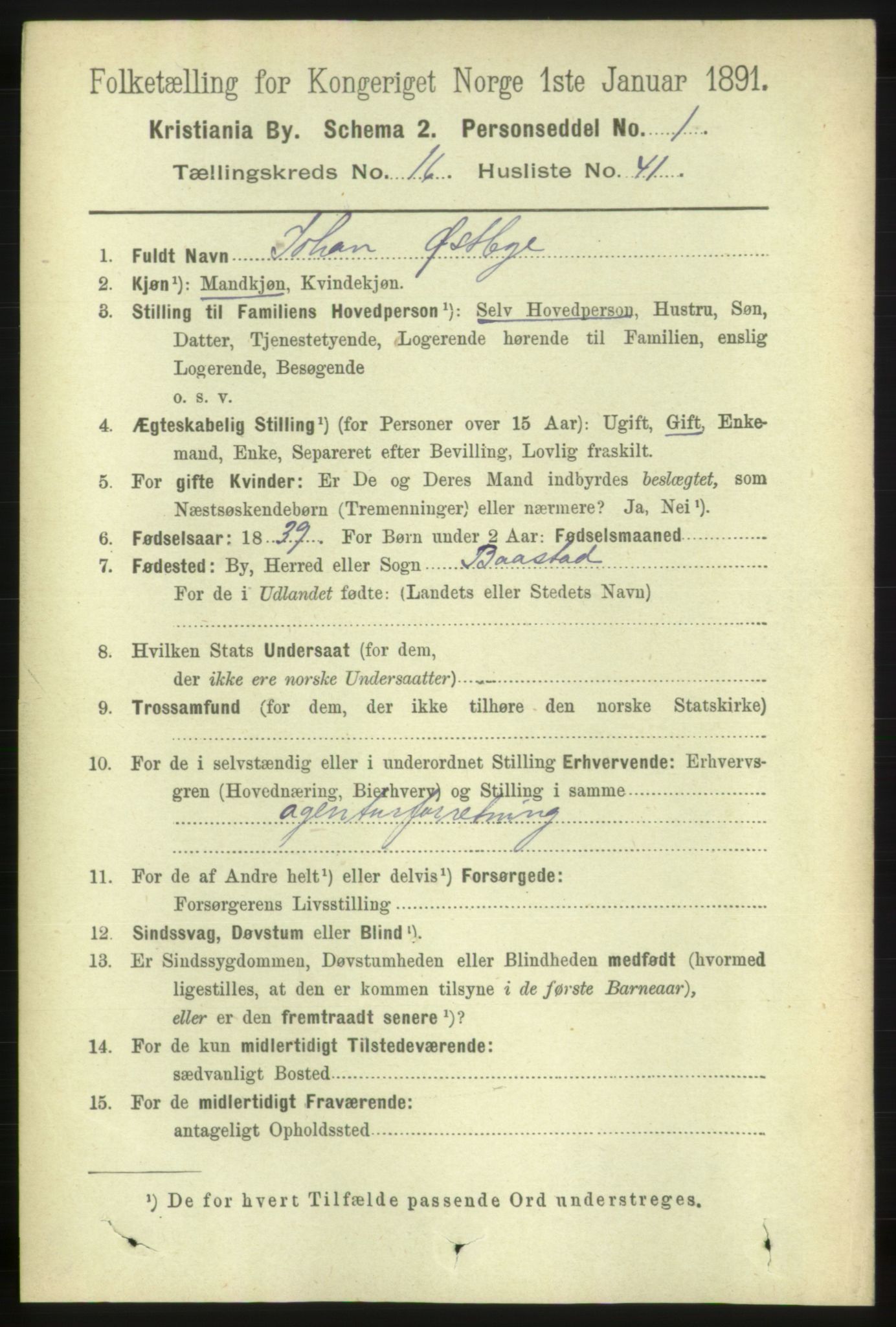 RA, 1891 census for 0301 Kristiania, 1891, p. 7989