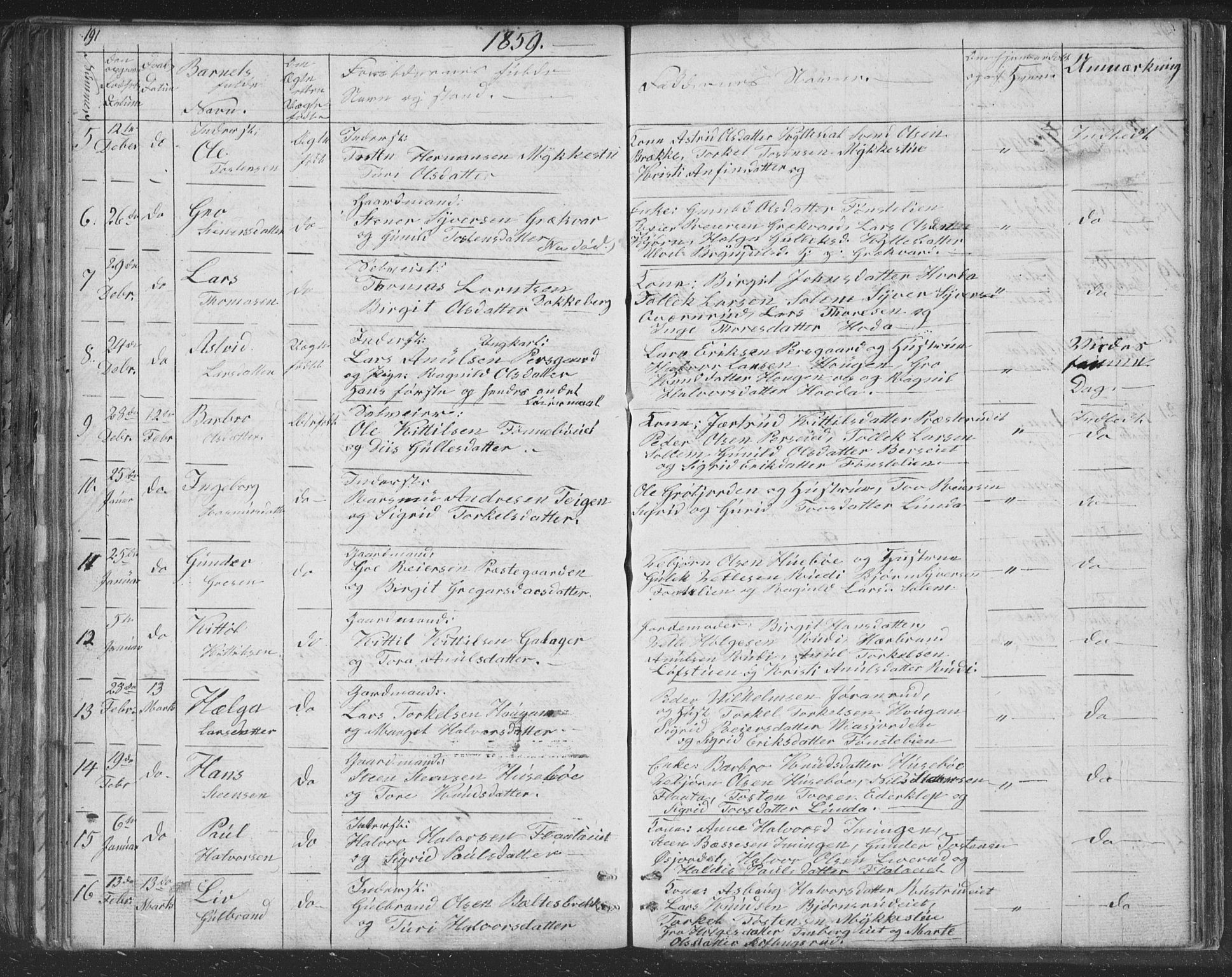 Nore kirkebøker, AV/SAKO-A-238/F/Fc/L0002: Parish register (official) no. III 2, 1836-1861, p. 191