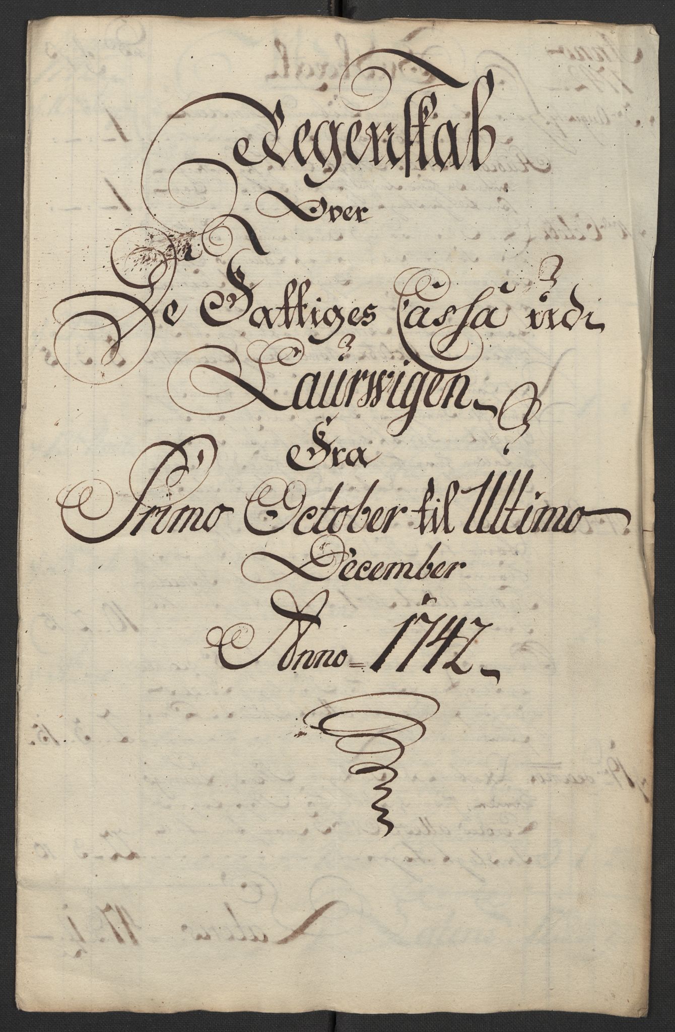 Kristiania tukthus, AV/SAO-A-10644/A/Ad/Adb/L0011: Innkomne skriv, rapporter og regnskap, 1742-1783, p. 2