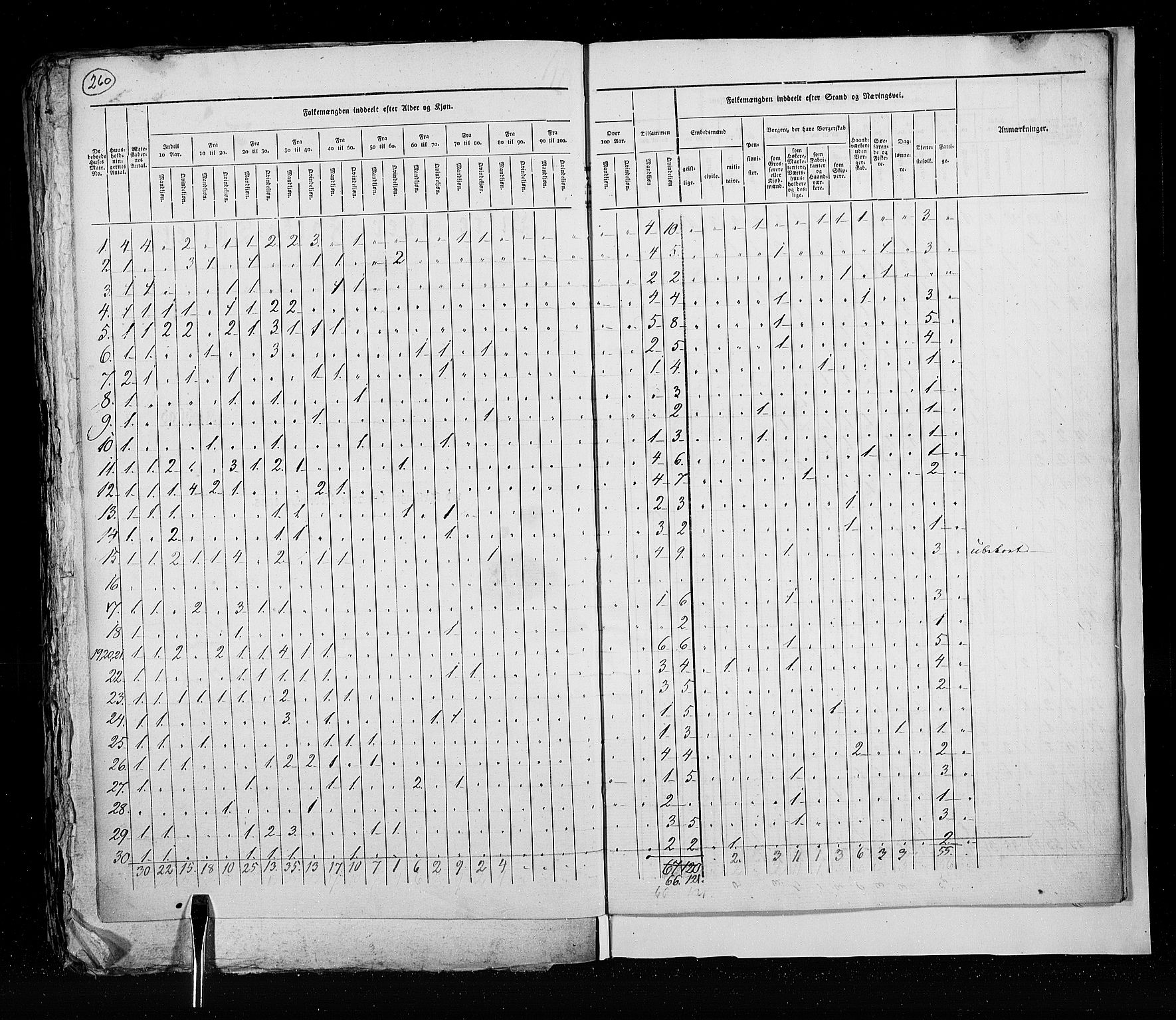 RA, Census 1825, vol. 20: Fredrikshald-Kragerø, 1825, p. 260