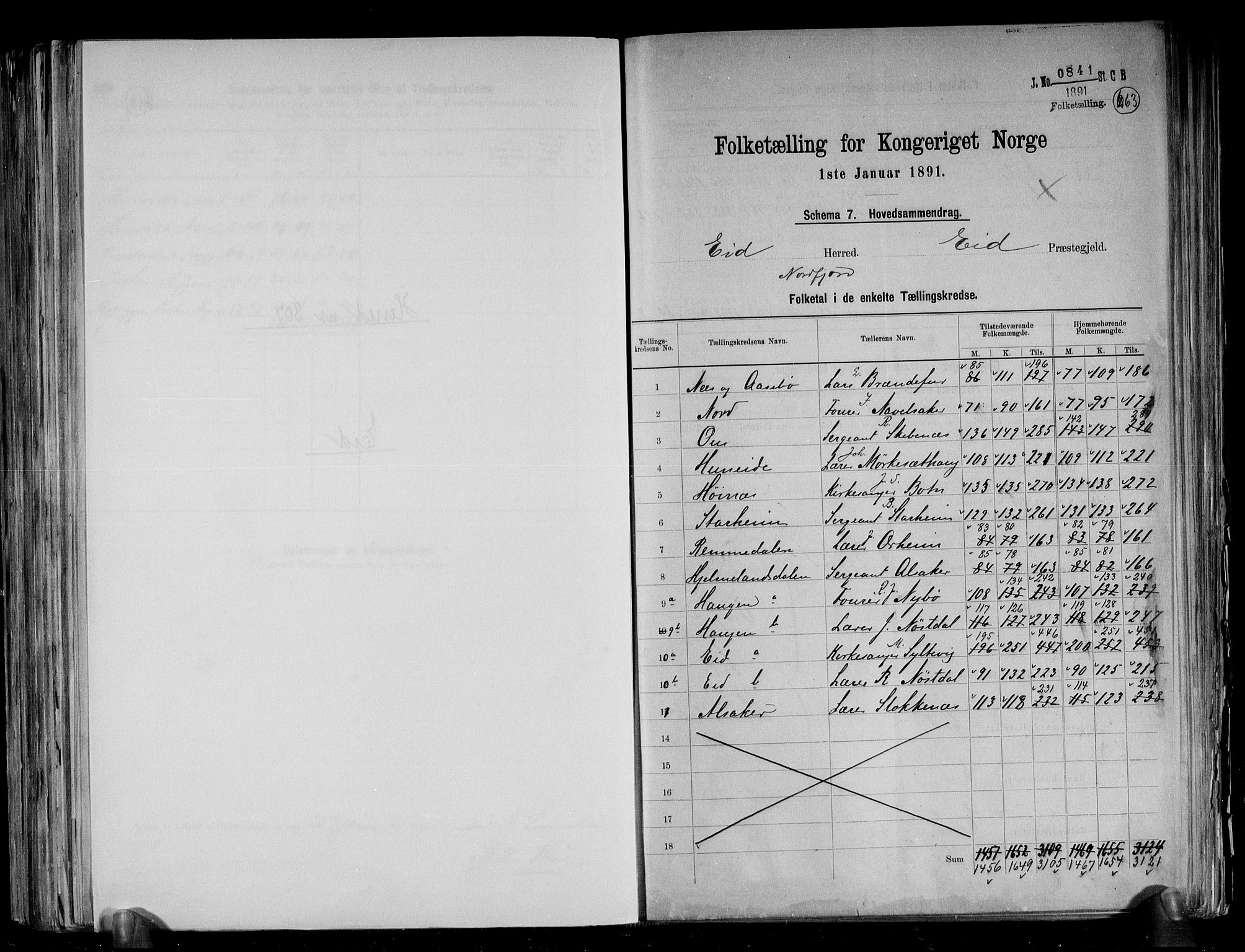 RA, 1891 census for 1443 Eid, 1891, p. 2