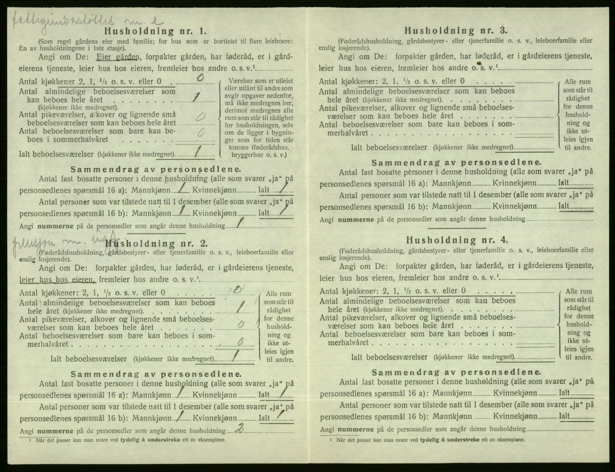 SAB, 1920 census for Evanger, 1920, p. 224