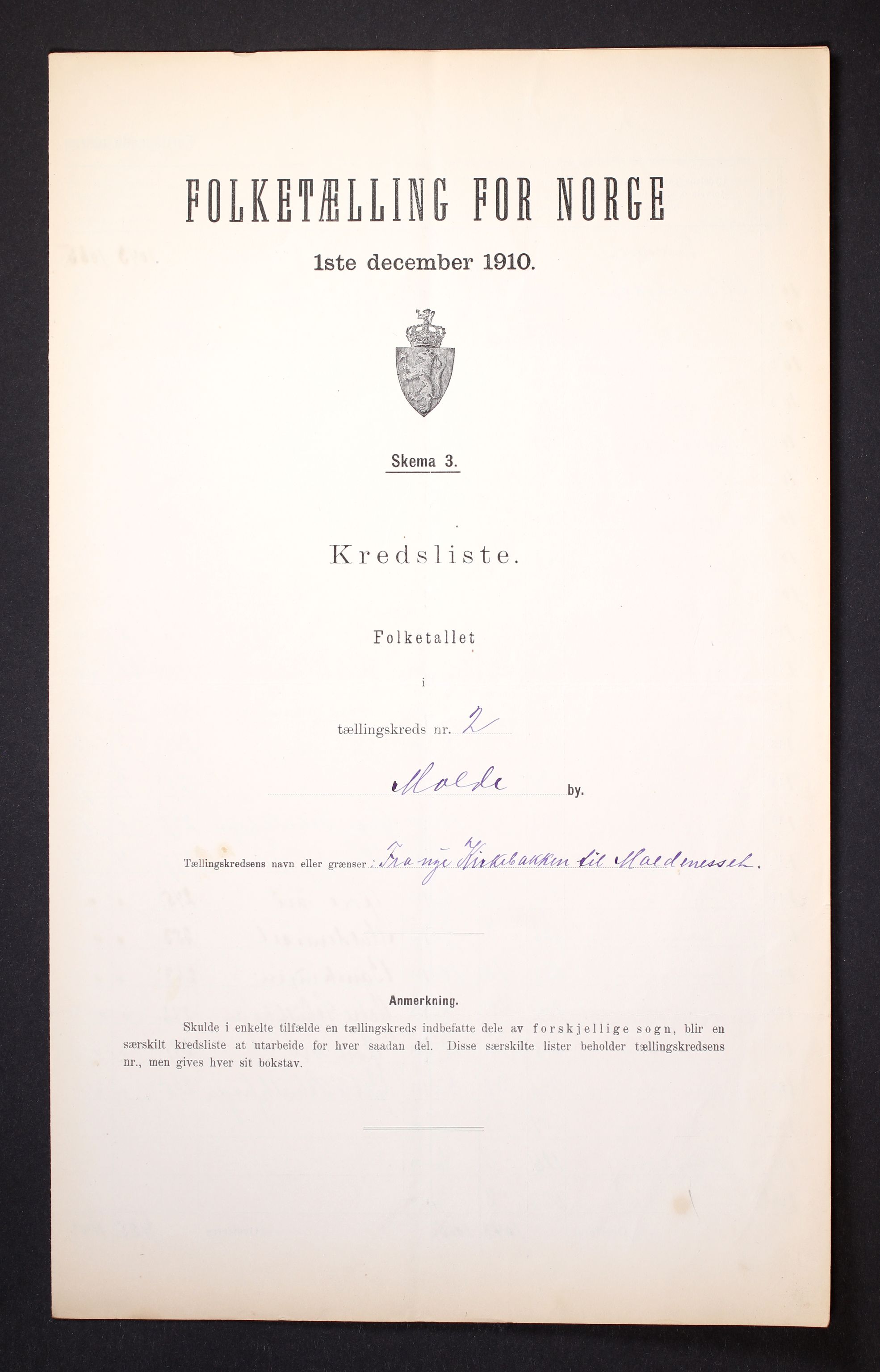 RA, 1910 census for Molde, 1910, p. 14