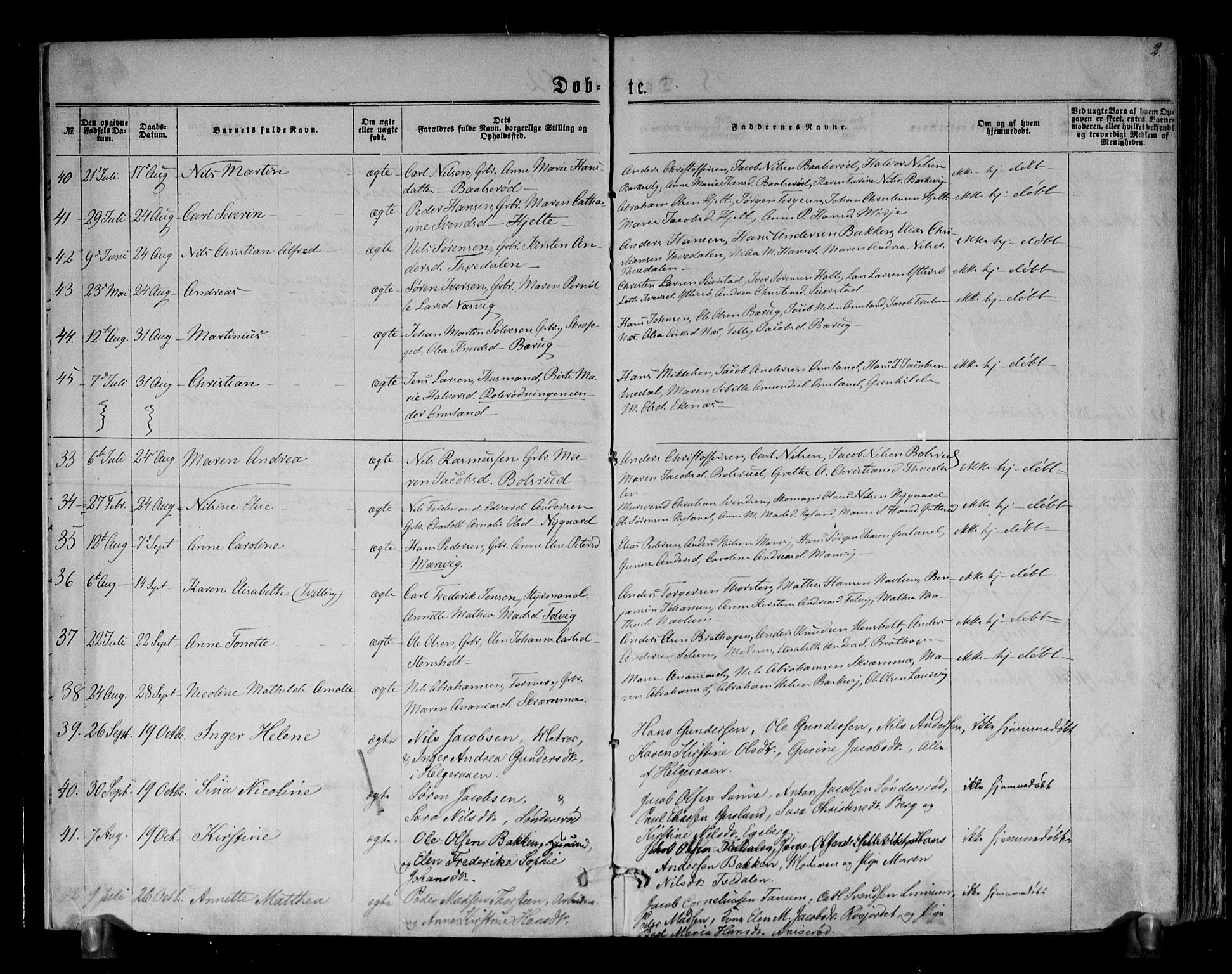 Brunlanes kirkebøker, AV/SAKO-A-342/F/Fa/L0005: Parish register (official) no. I 5, 1862-1877, p. 2