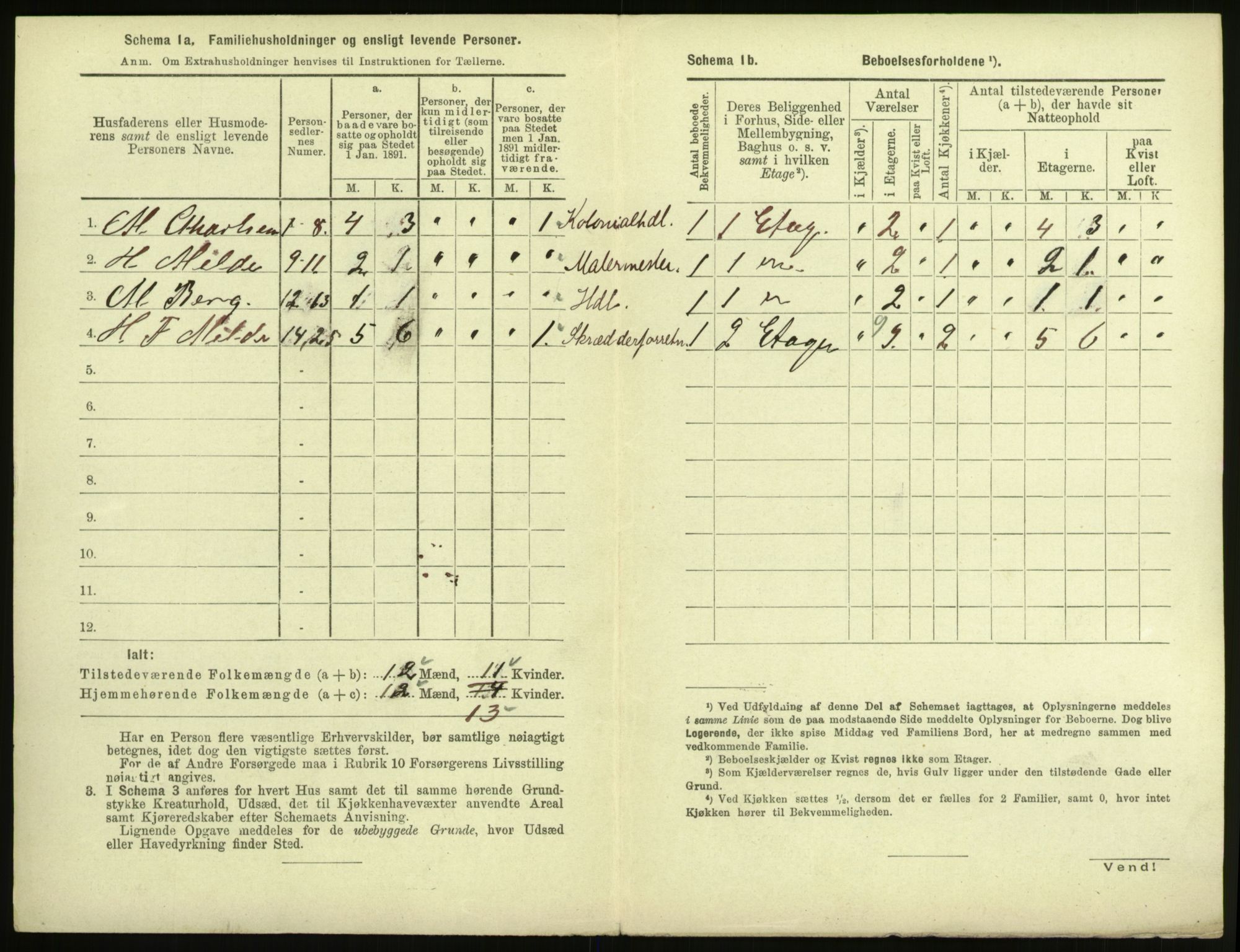 RA, 1891 census for 1601 Trondheim, 1891, p. 729