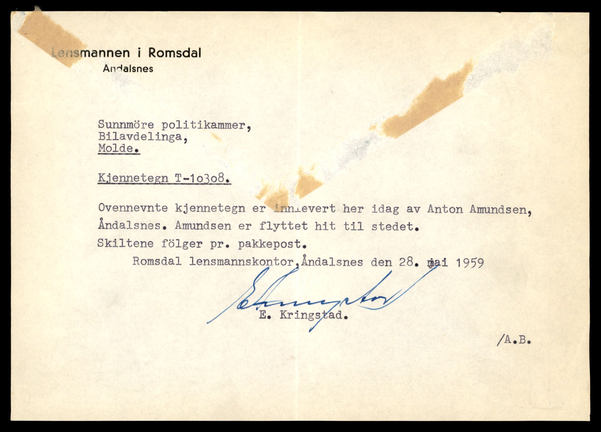 Møre og Romsdal vegkontor - Ålesund trafikkstasjon, AV/SAT-A-4099/F/Fe/L0019: Registreringskort for kjøretøy T 10228 - T 10350, 1927-1998, p. 2065