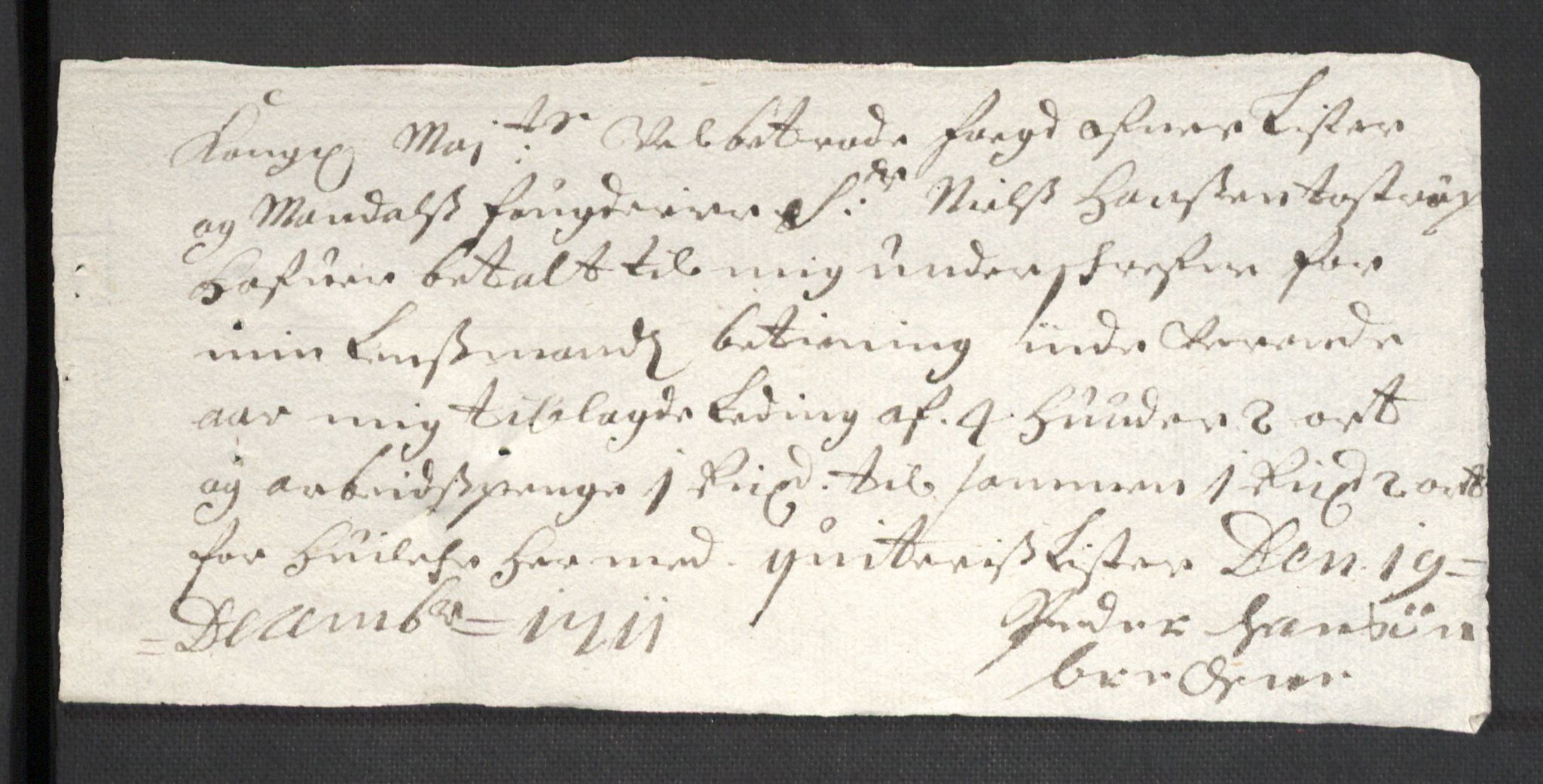 Rentekammeret inntil 1814, Reviderte regnskaper, Fogderegnskap, AV/RA-EA-4092/R43/L2554: Fogderegnskap Lista og Mandal, 1711, p. 156