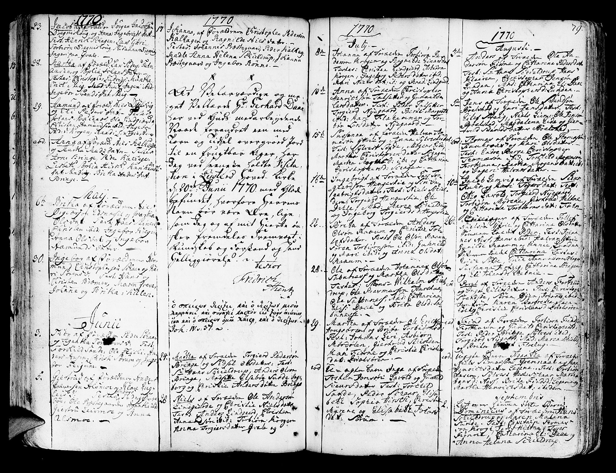 Luster sokneprestembete, SAB/A-81101/H/Haa/Haaa/L0001: Parish register (official) no. A 1, 1731-1803, p. 79